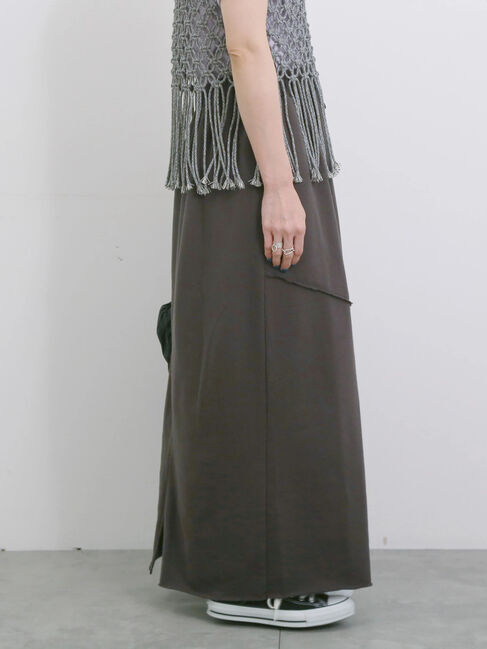 Samansa Mos2 blue「◎裏毛切替ナロースカート」|スカート|