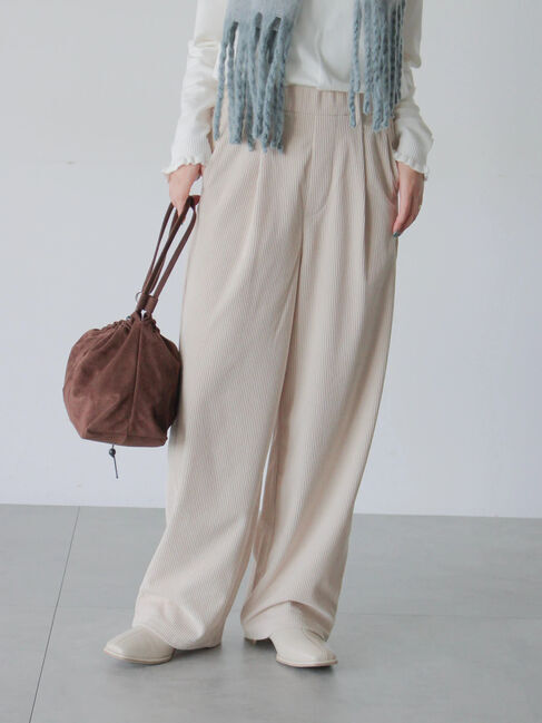 Samansa Mos2 blue「カットコールパンツ」|その他|