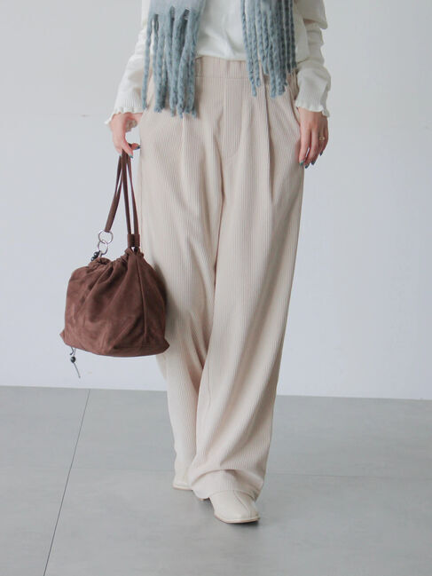 Samansa Mos2 blue「カットコールパンツ」|その他|