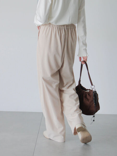 Samansa Mos2 blue「カットコールパンツ」|その他|