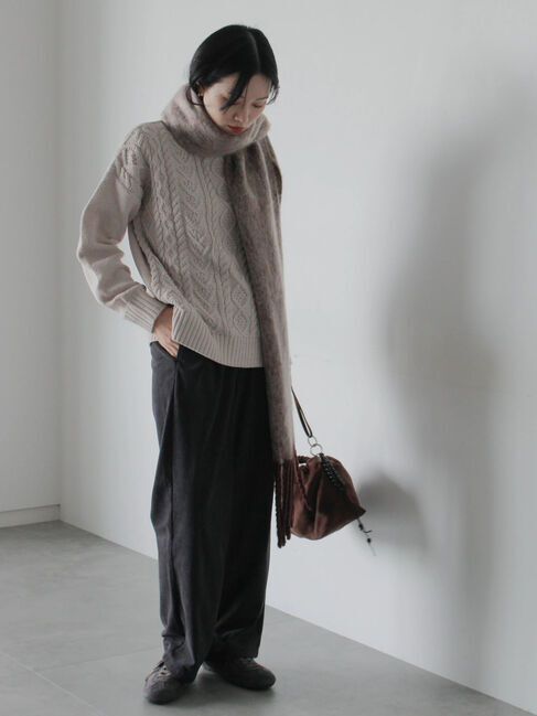 Samansa Mos2 blue「カットコールパンツ」|その他|