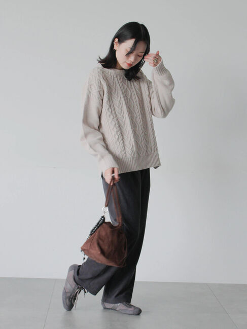 Samansa Mos2 blue「カットコールパンツ」|その他|