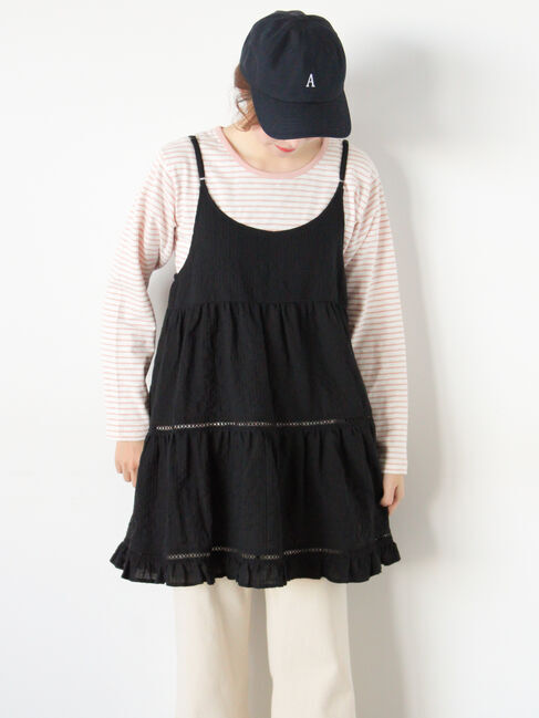 Samansa Mos2「はしごレースティアードキャミチュニック」|シャツ・ブラウス|