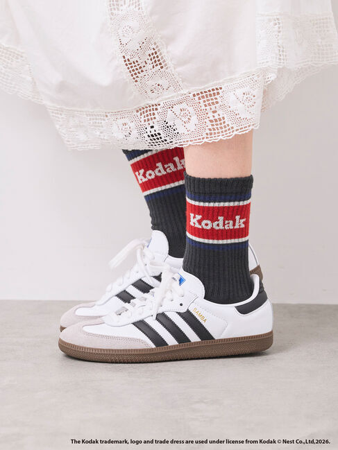 SM2「【KODAK】ラインロゴソックス」|ソックス|チャコールグレー