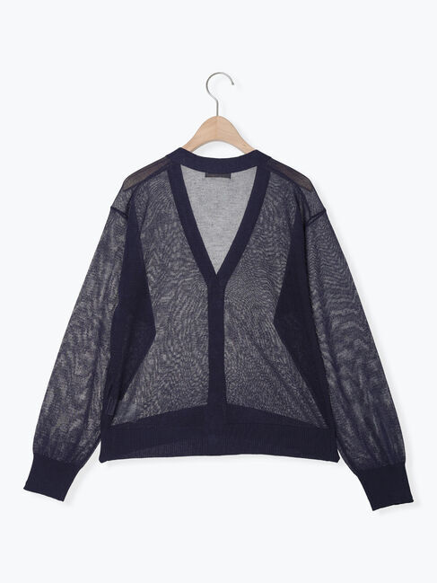 Samansa Mos2「ペーパーライクニットカーディガン」|カーディガン|