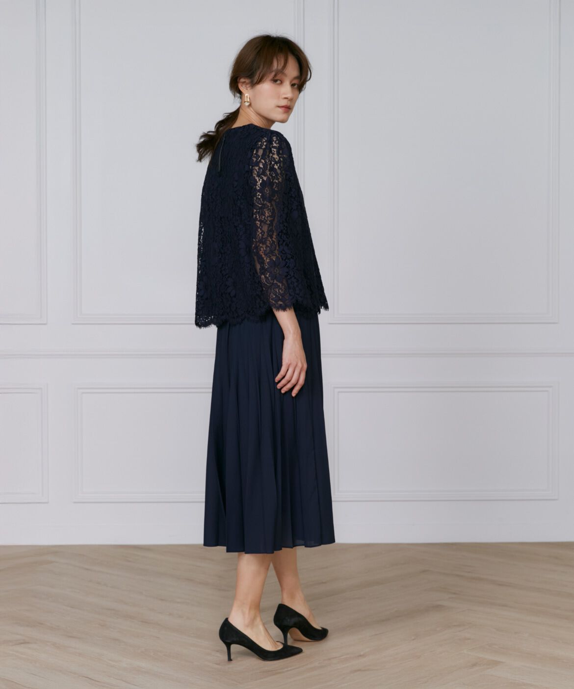 INED「シフォンプリーツスカート」|スカート|