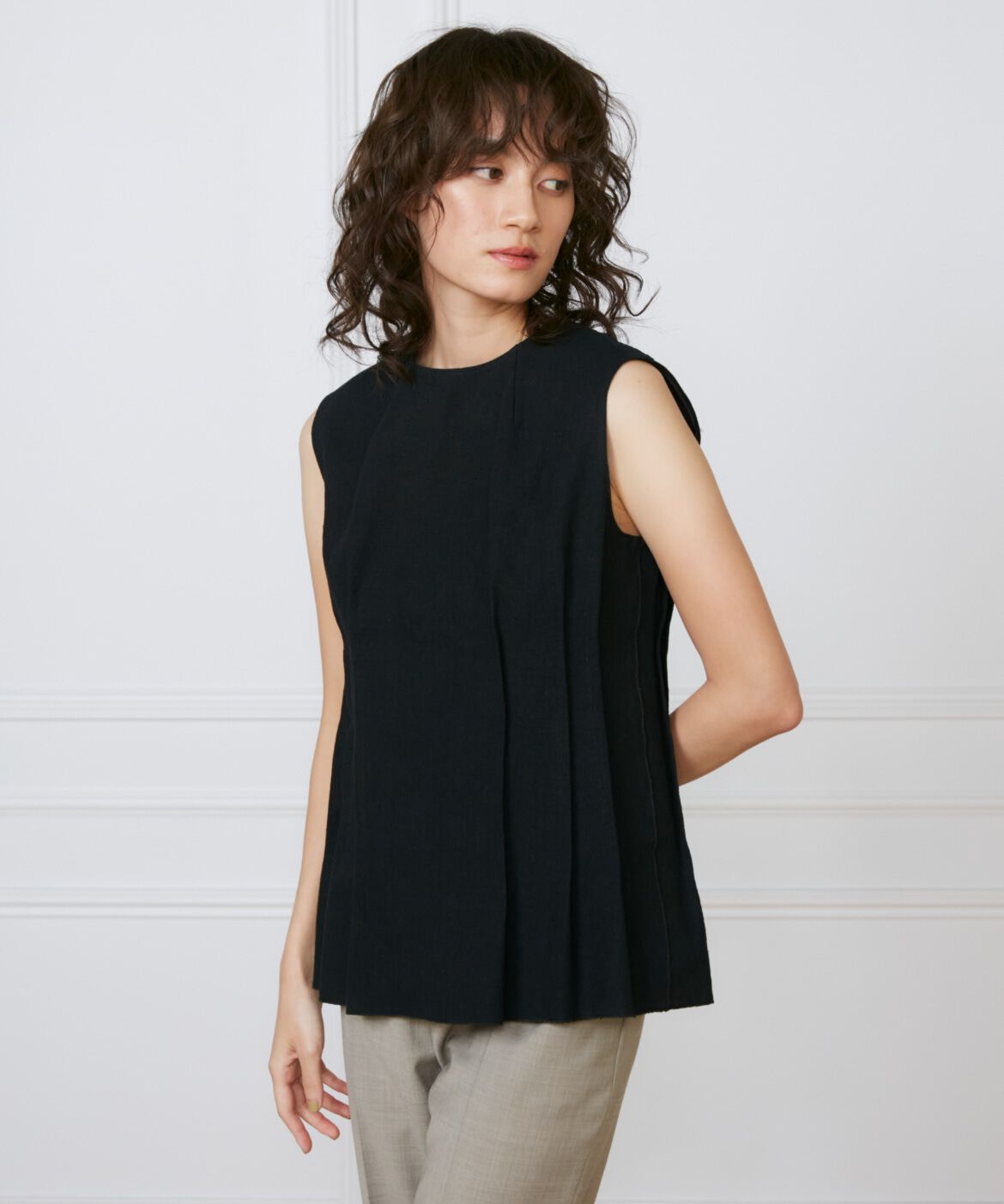 INED「《大きいサイズ》ウエストピンタックブラウス　《la veille by SUPERIOR CLOSET》」|シャツ・ブラウス|