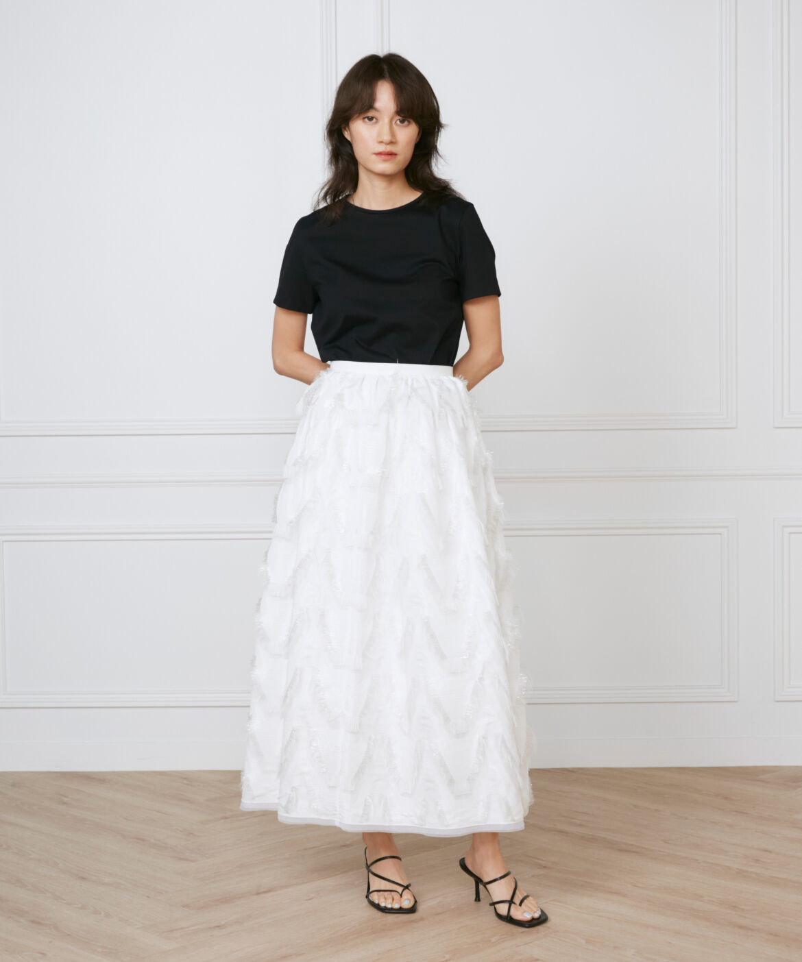 INED「《大きいサイズ》シンプルTシャツ《la veille by SUPERIOR CLOSET》」|Tシャツ・カットソー|