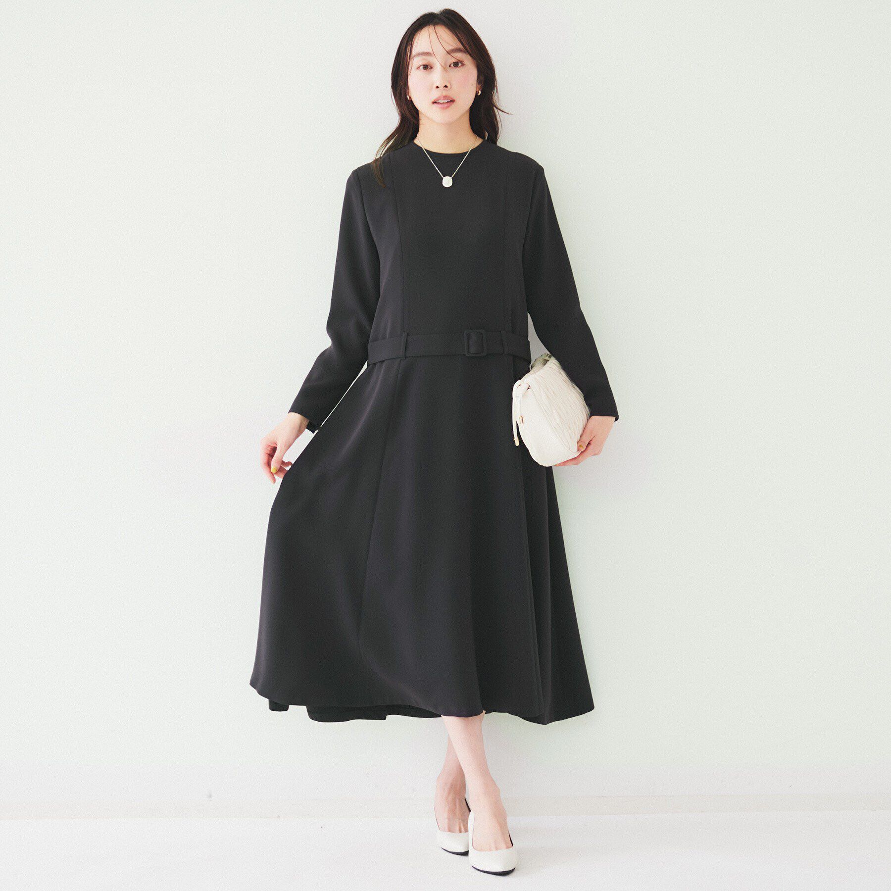 UNTITLED「ローウエストフレアワンピース」|ワンピース|