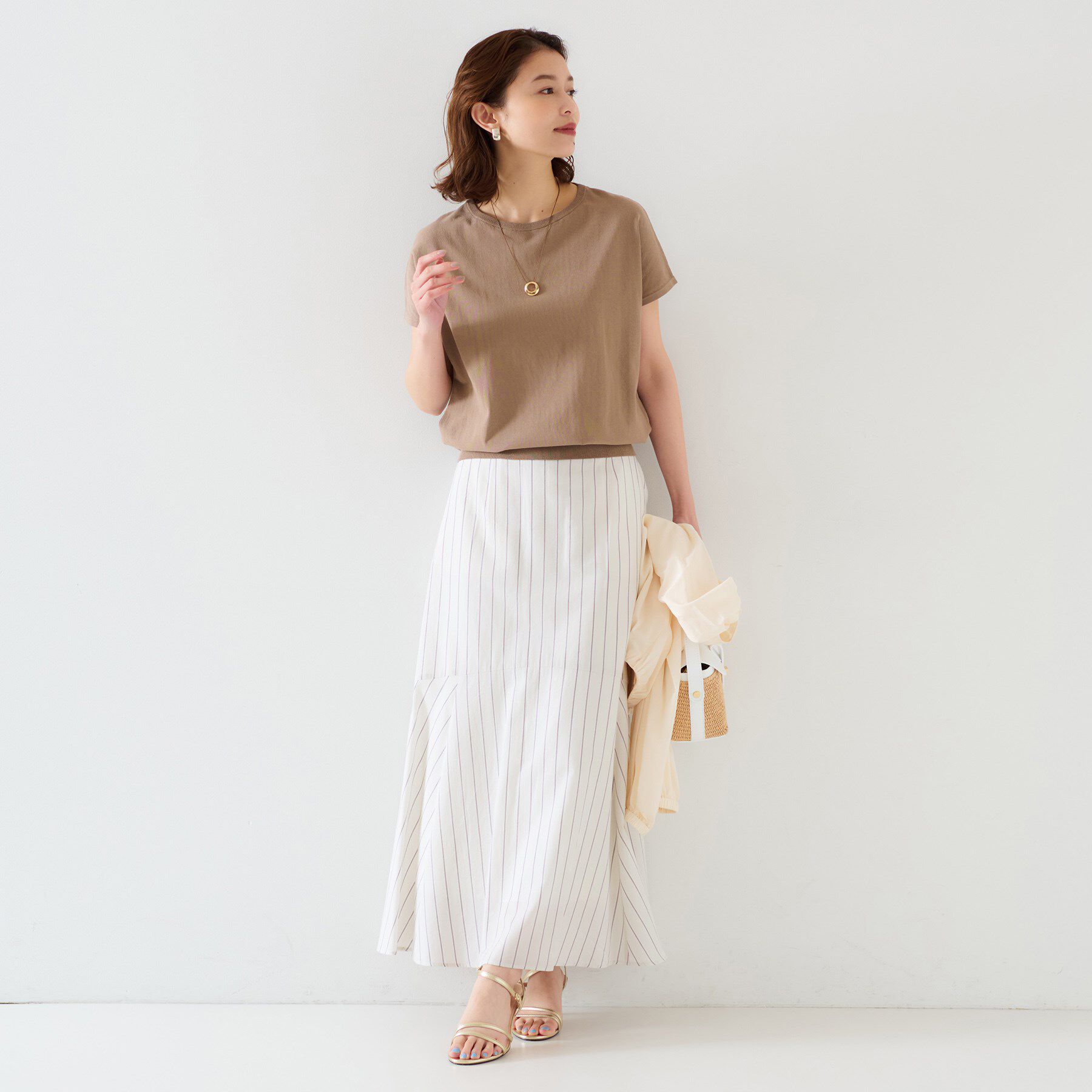 UNTITLED「【11色展開/コットン100/アンサンブル可能】 プルオーバーニット」|ニット・セーター|