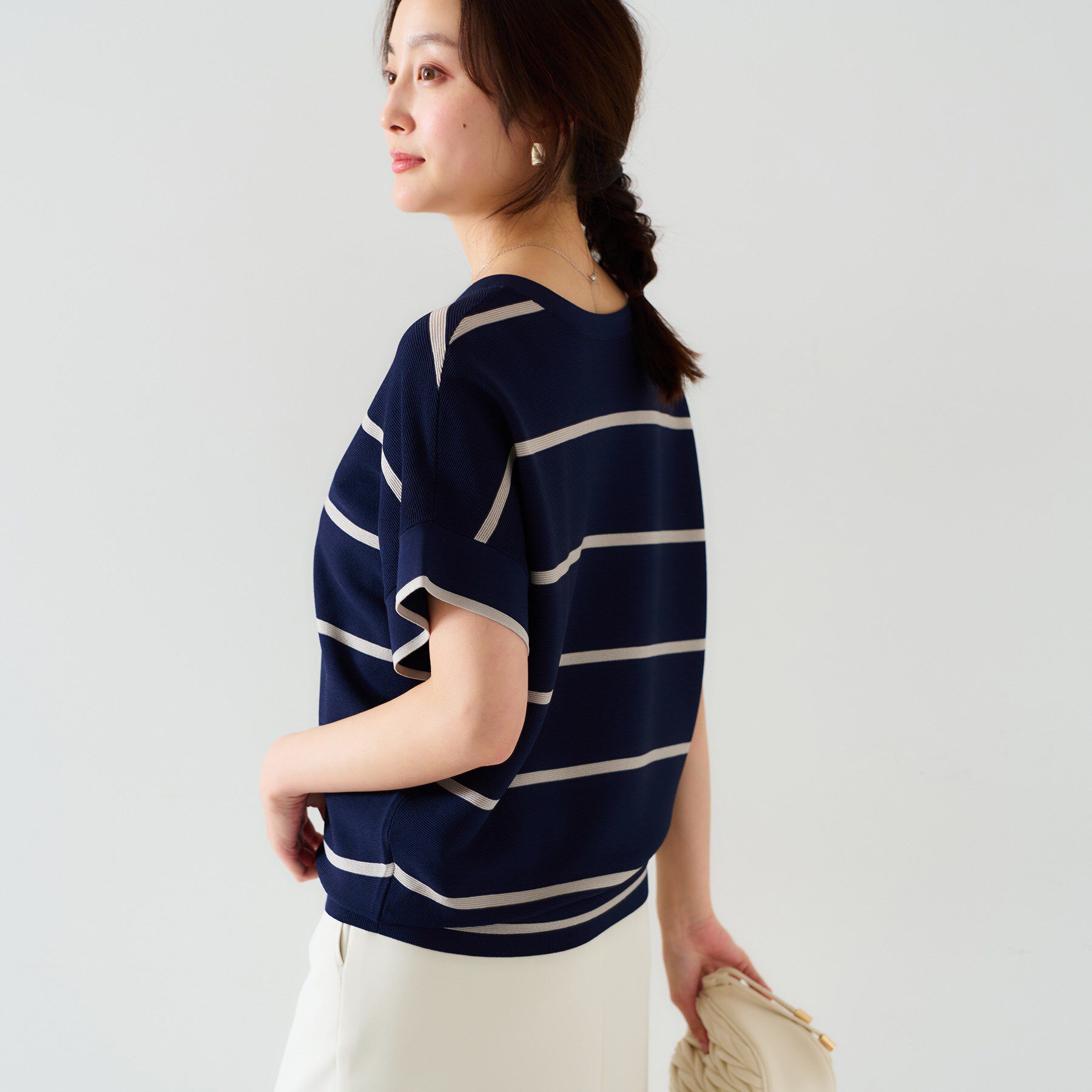 UNTITLED「【12色展開/体型カバー/2way】バウンドスリーブニット」|ニット・セーター|