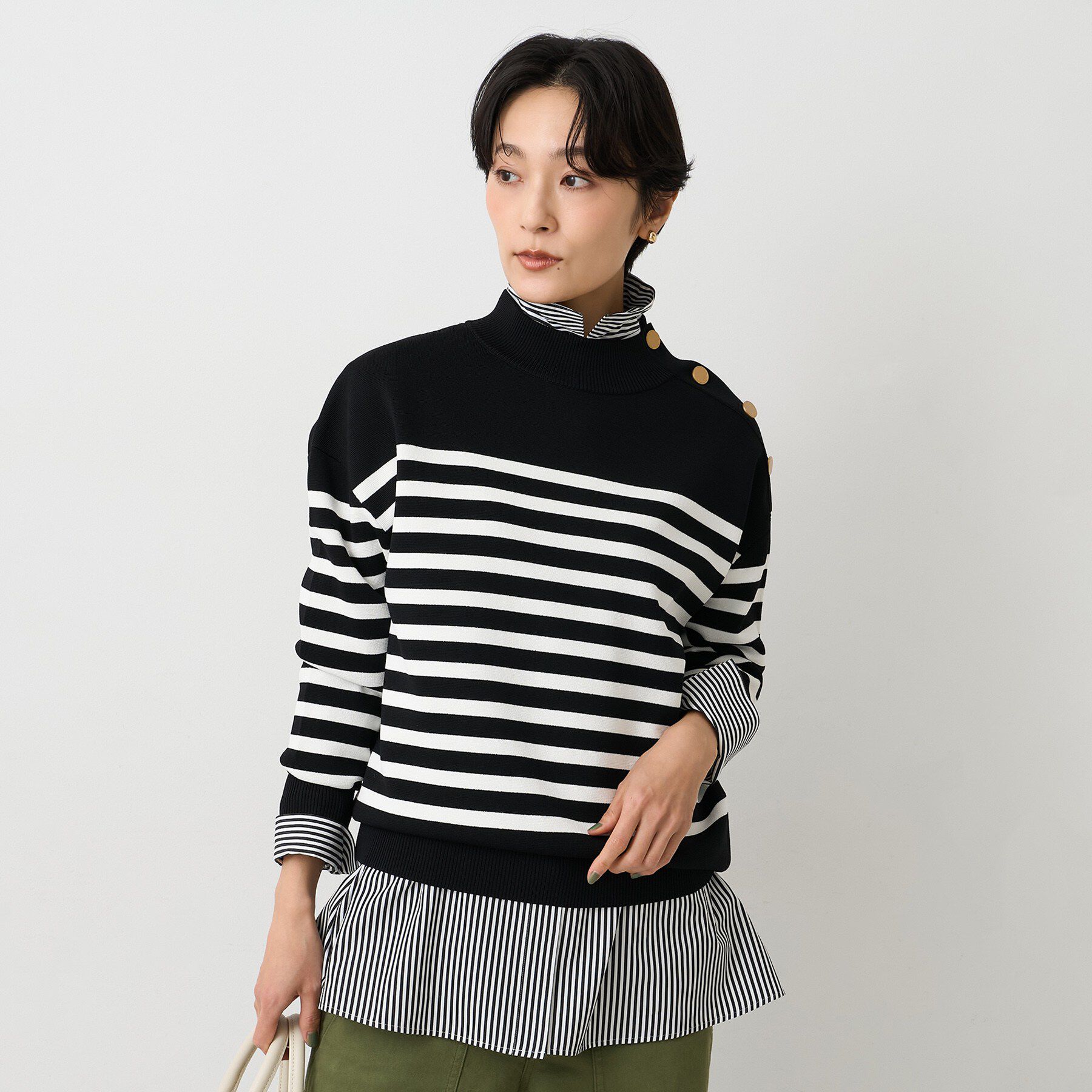 UNTITLED「【春先におすすめ/洗える】ミラノリブニット」|ニット・セーター|