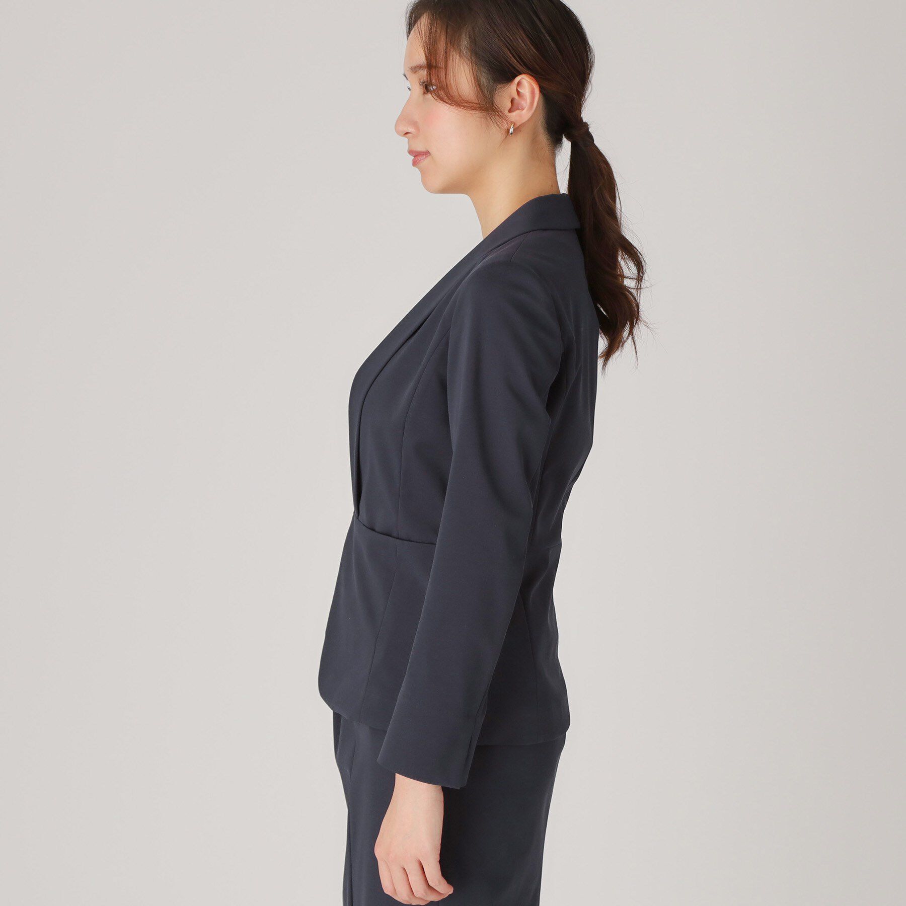 COUP DE CHANCE「【洗える／日本製】ショールカラージャケット」|ノーカラージャケット|