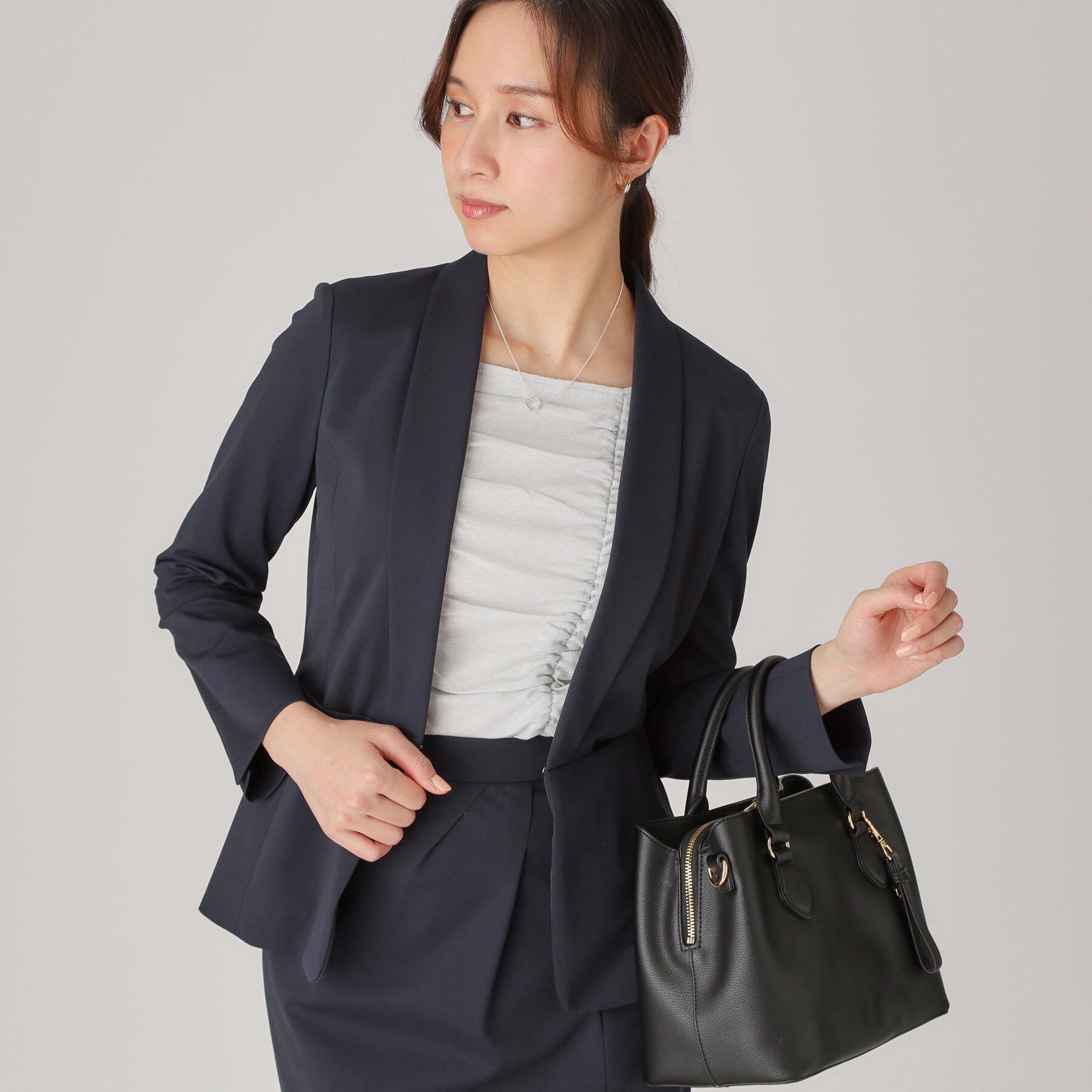 COUP DE CHANCE「【洗える／日本製】ショールカラージャケット」|ノーカラージャケット|