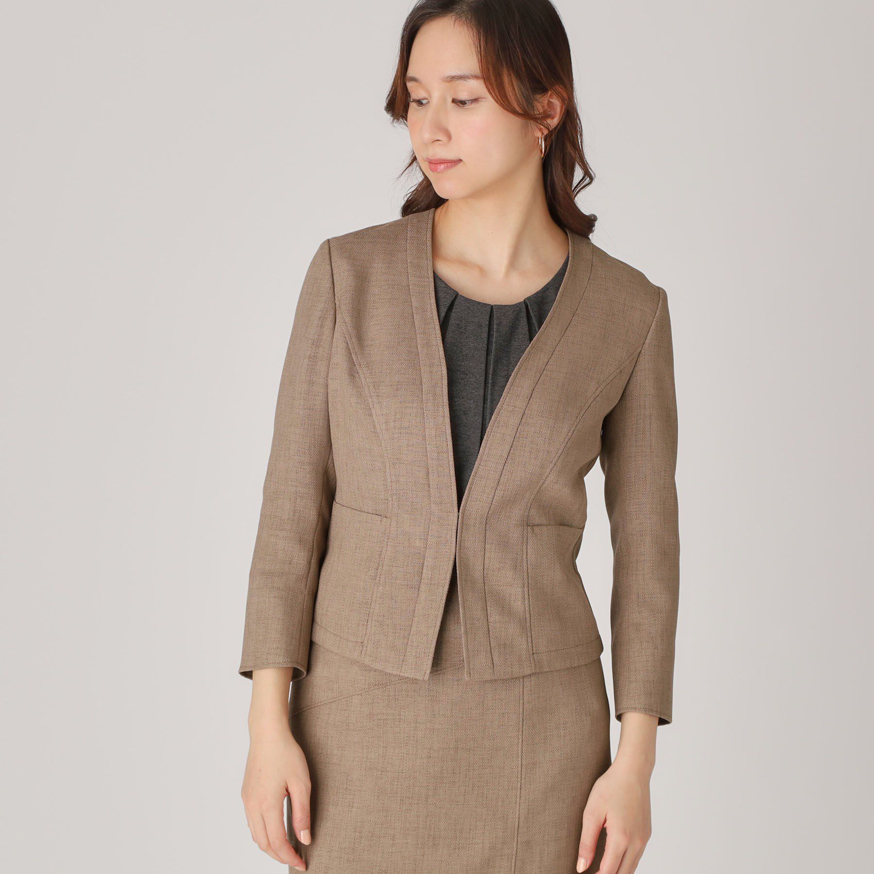 COUP DE CHANCE「【手洗い可／日本製】ノーカラージャケット」|ノーカラージャケット|