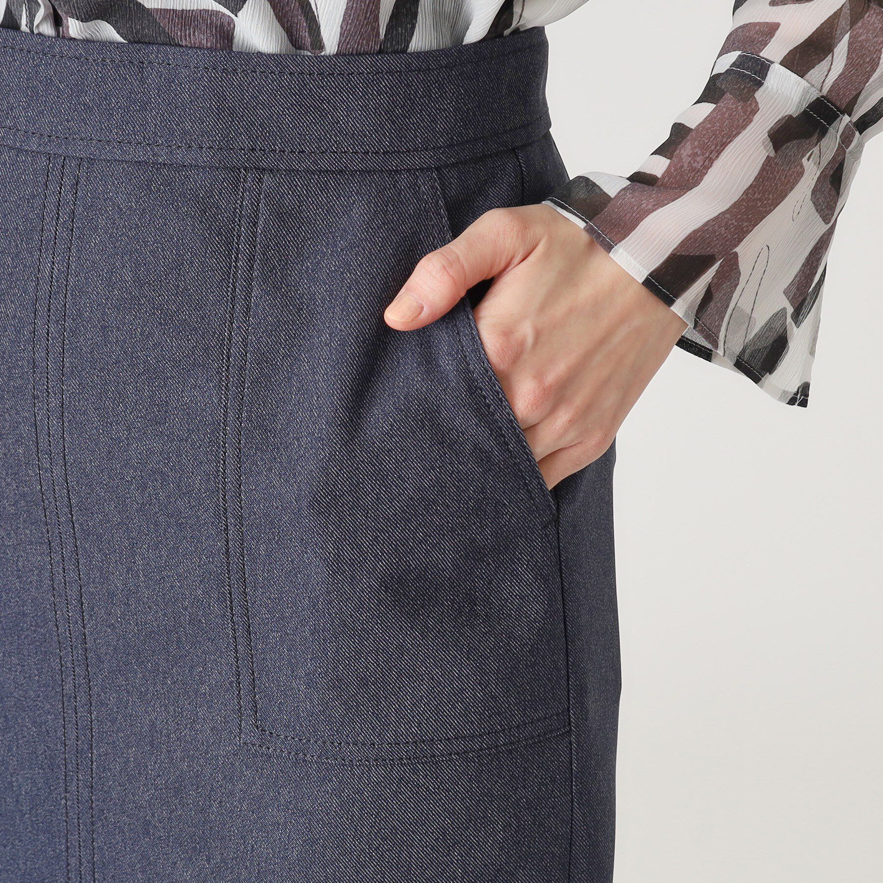 COUP DE CHANCE「【洗える／日本製】デニム調ナロータイトスカート」|スカート|