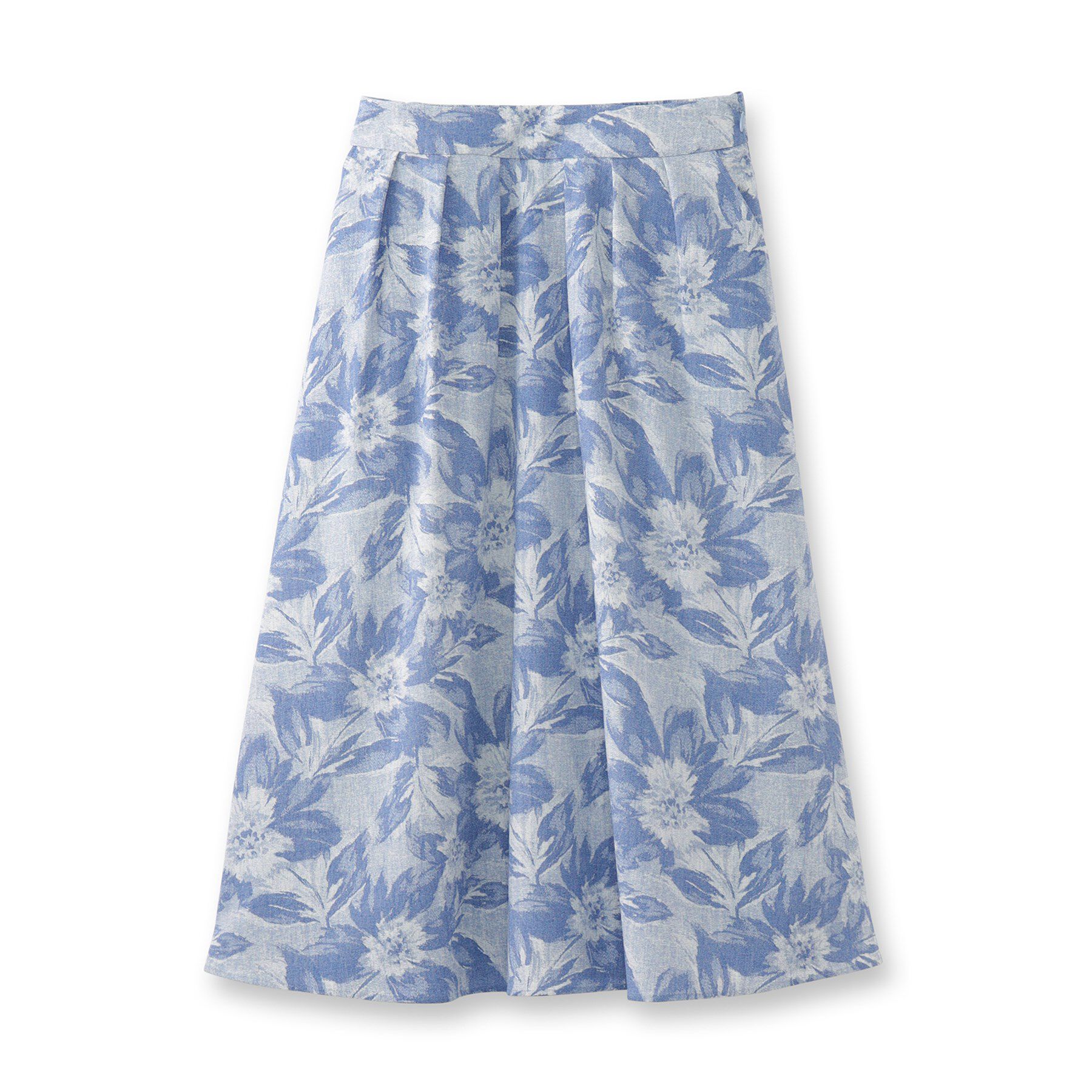 Reflect「【マシンウォッシュ可】デニムフラワーフレアスカート」|スカート|