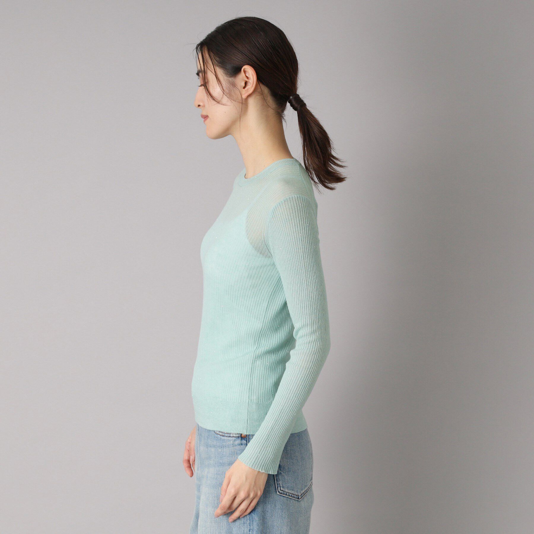 DRESSTERIOR「【エアリー素材/華やか】スパンコールシアーニット」|ニット・セーター|