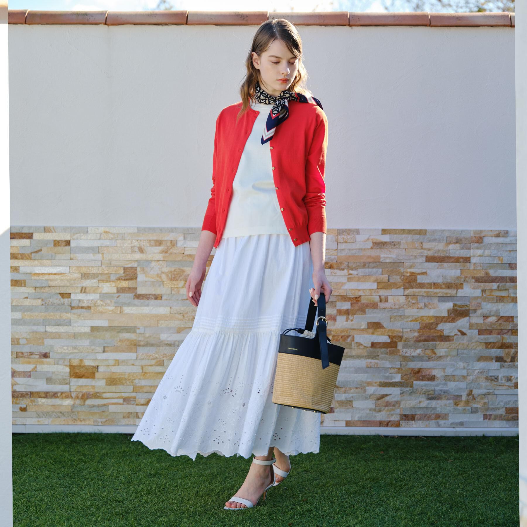 DRESSTERIOR「コットンシルククルーネックカーディガン」|カーディガン|