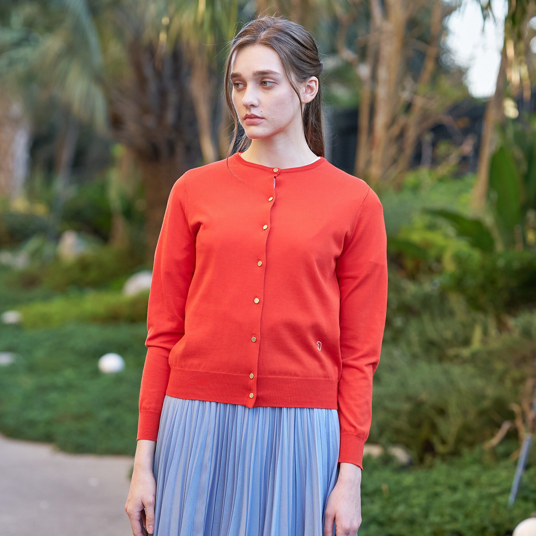 DRESSTERIOR「コットンシルククルーネックカーディガン」|カーディガン|