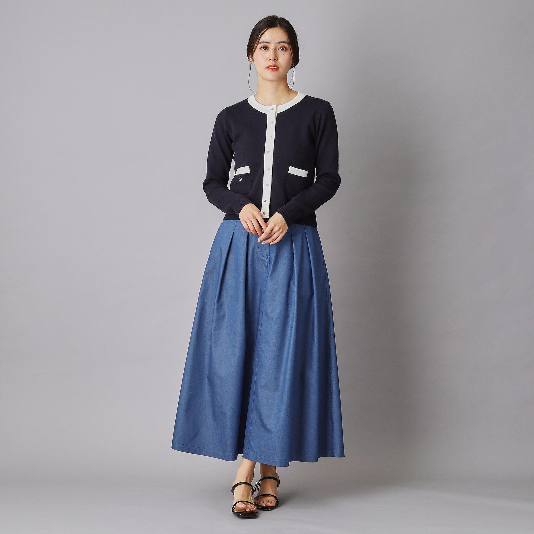 DRESSTERIOR「クールタッチタックデニムスカート」|スカート|