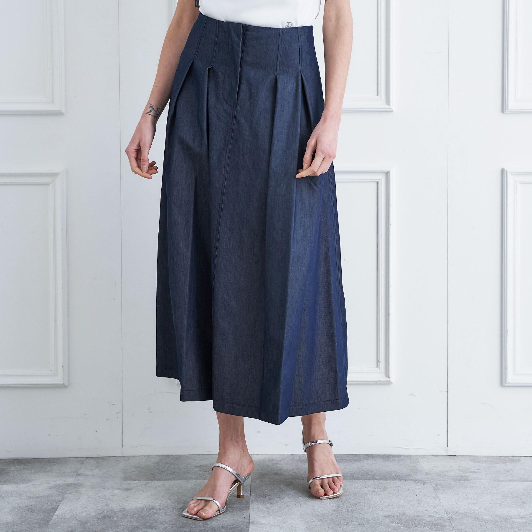 DRESSTERIOR「クールタッチタックデニムスカート」|スカート|