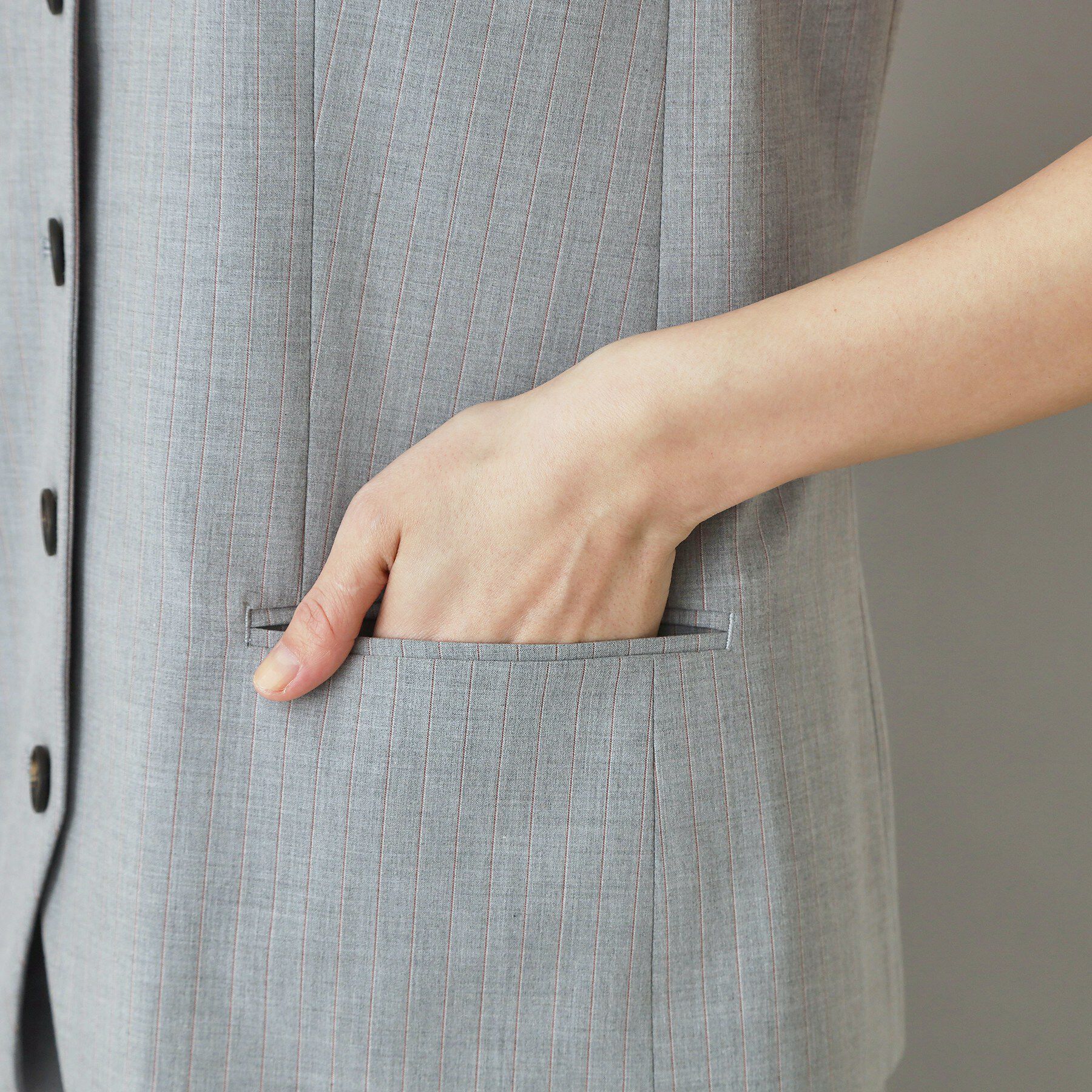 DRESSTERIOR「2WAYトロピカル ストライプジレ」|ベスト・ジレ|