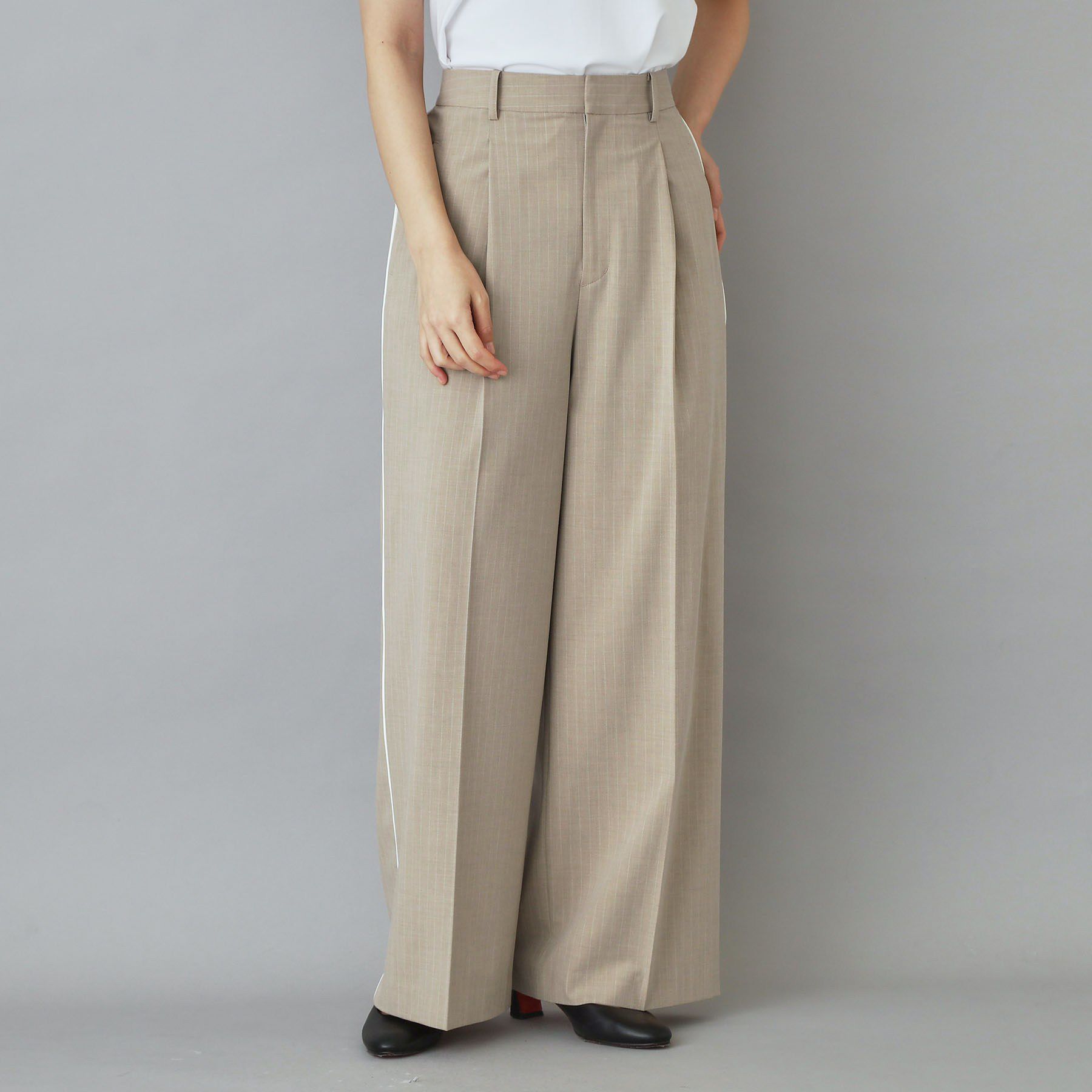 DRESSTERIOR「ストライプ2WAYストレッチサイドラインワイドパンツ」|その他|