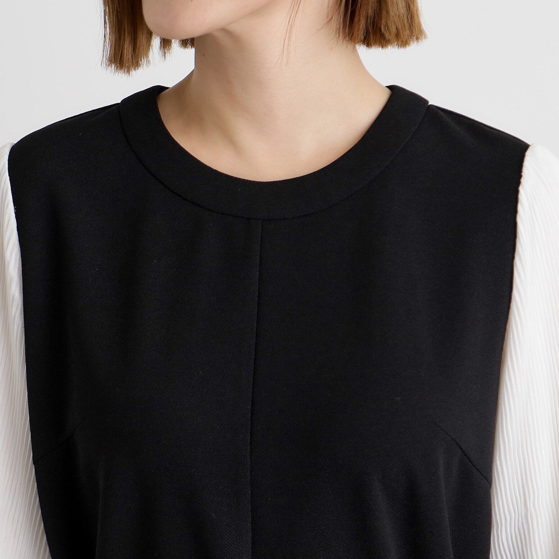 grove「ベルト付き袖プリーツサックワンピース」|ワンピース|