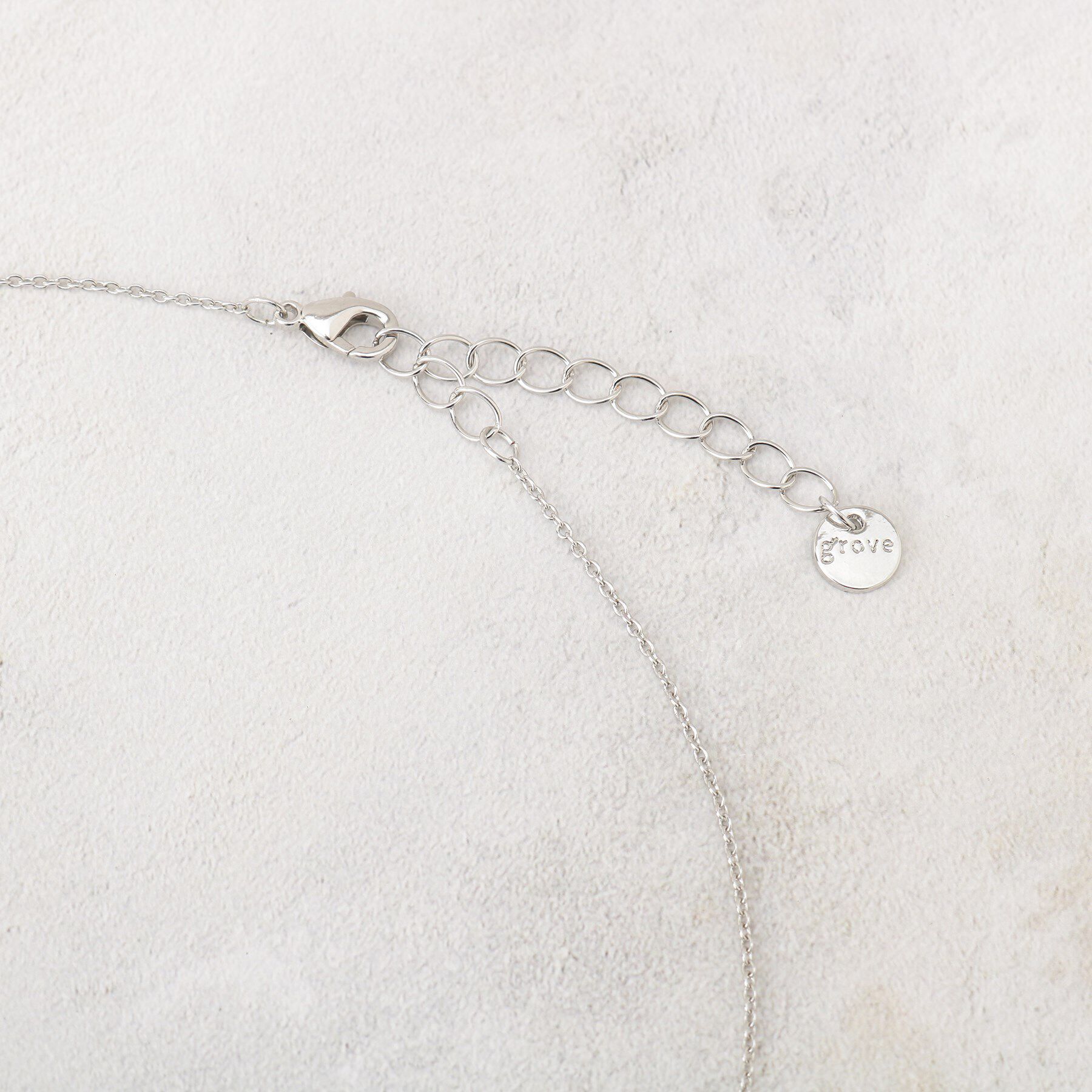 grove「ツイストオーバルビジューネックレス」|ネックレス|