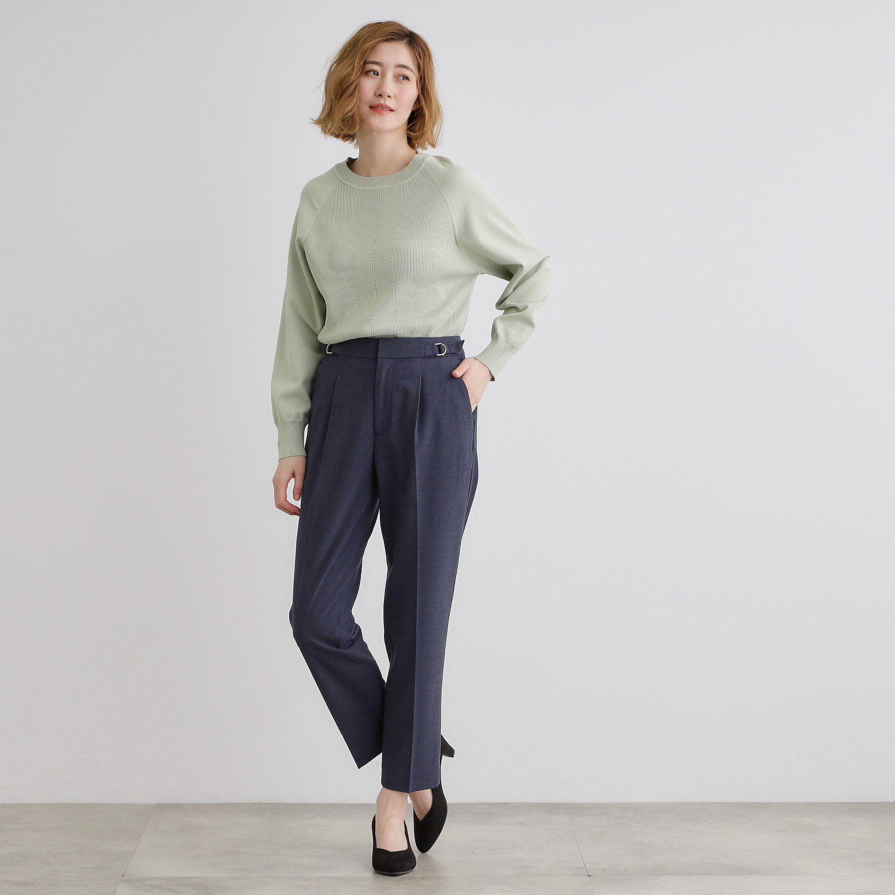 grove「【洗濯機で洗える】2WAYストレッチテーパードパンツ」|その他|