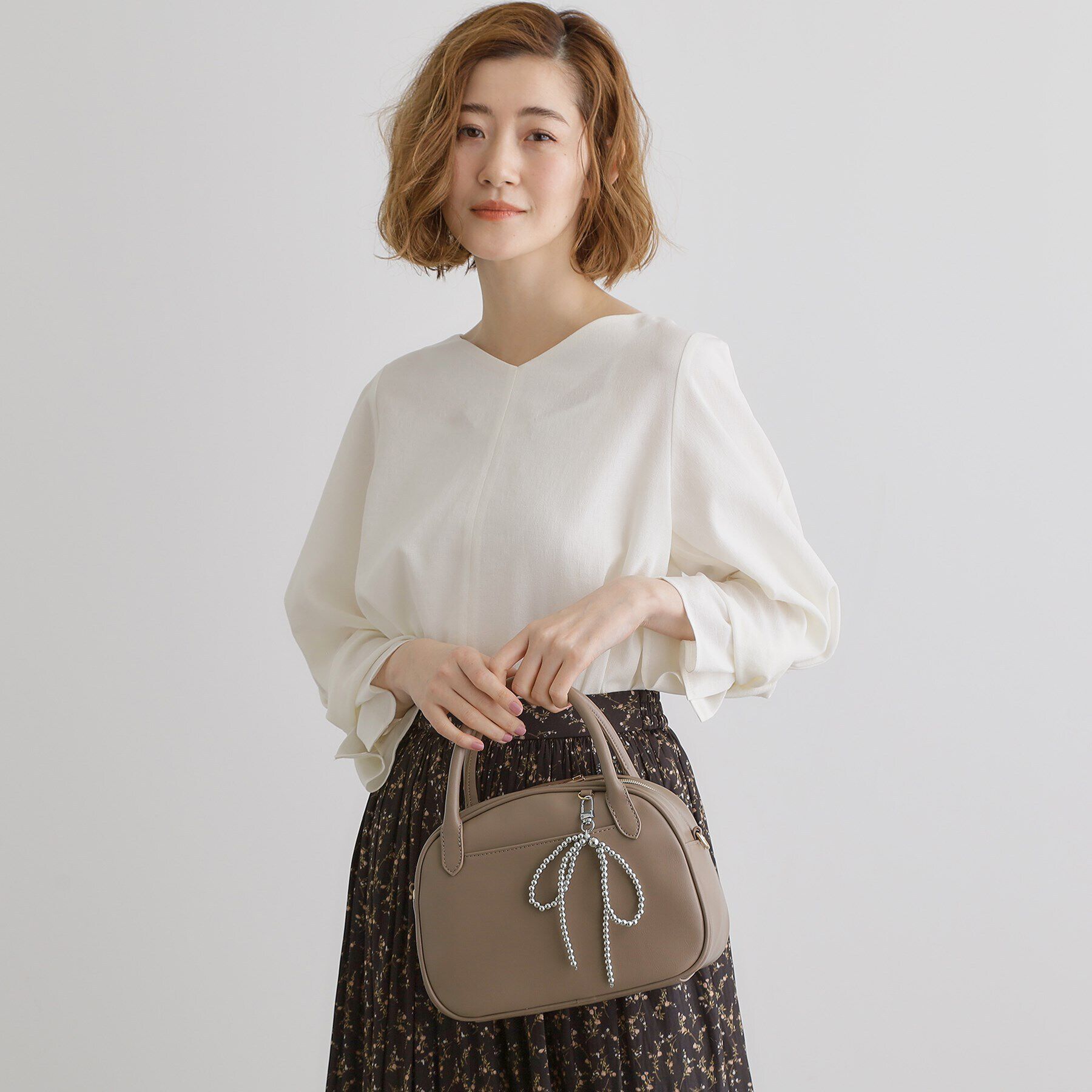 grove「リボンチャーム2WAYボストン」|ボストンバッグ|