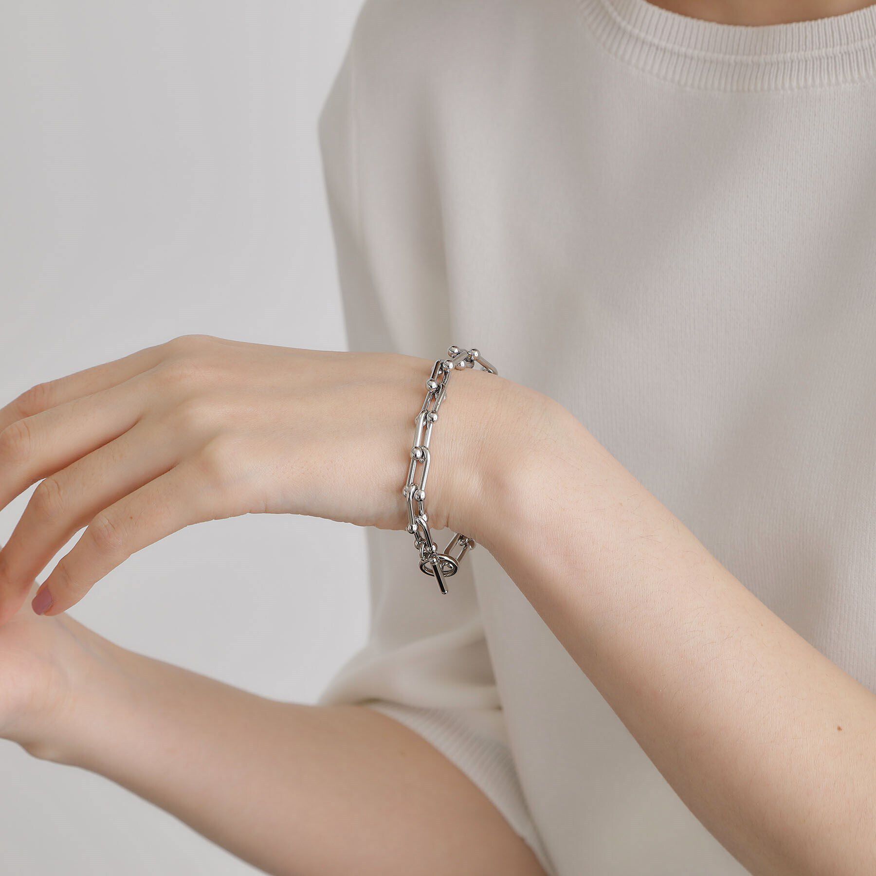 grove「【ステンレス】マンテルチェーンブレスレット」|ブレスレット・バングル|