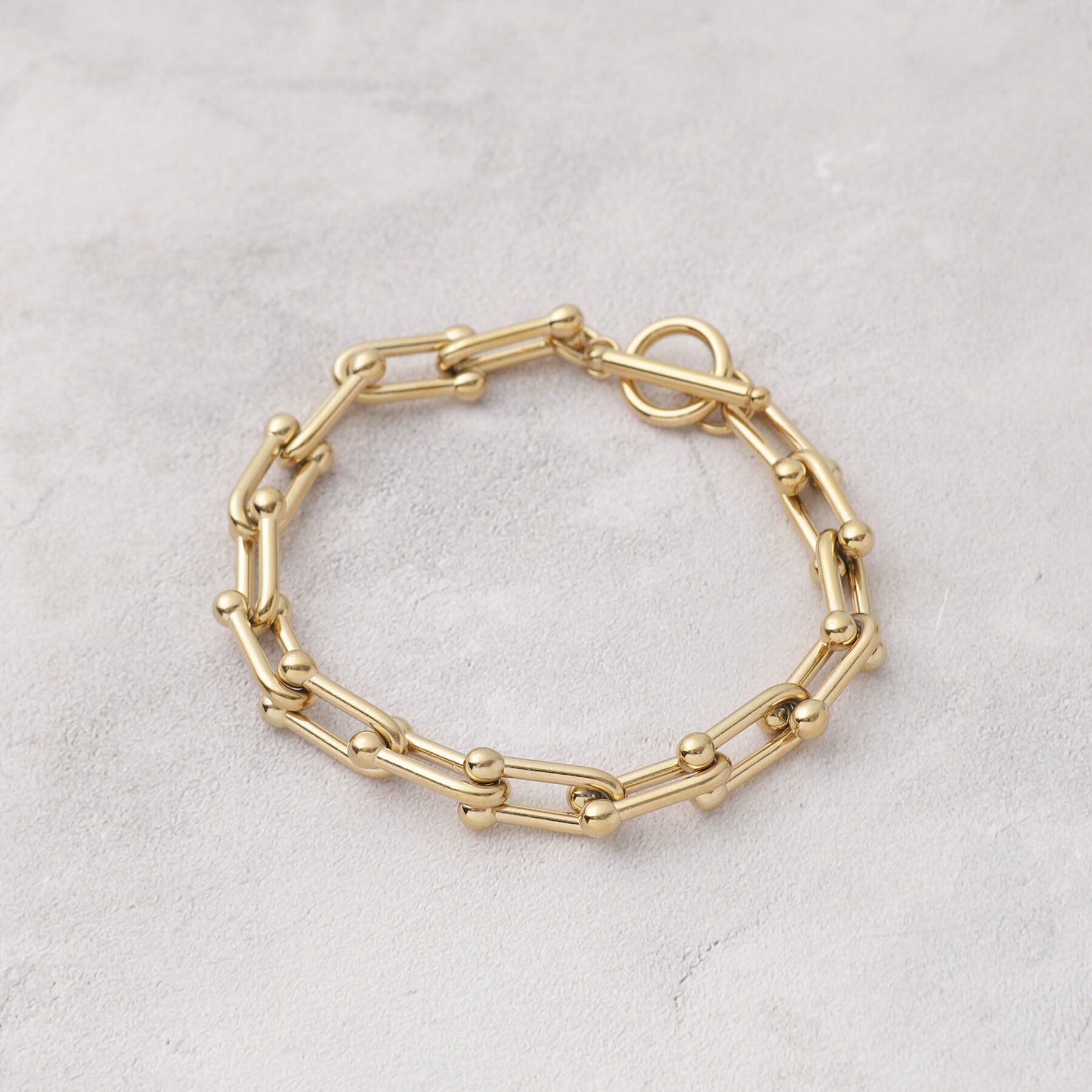 grove「【ステンレス】マンテルチェーンブレスレット」|ブレスレット・バングル|ゴールド(007)