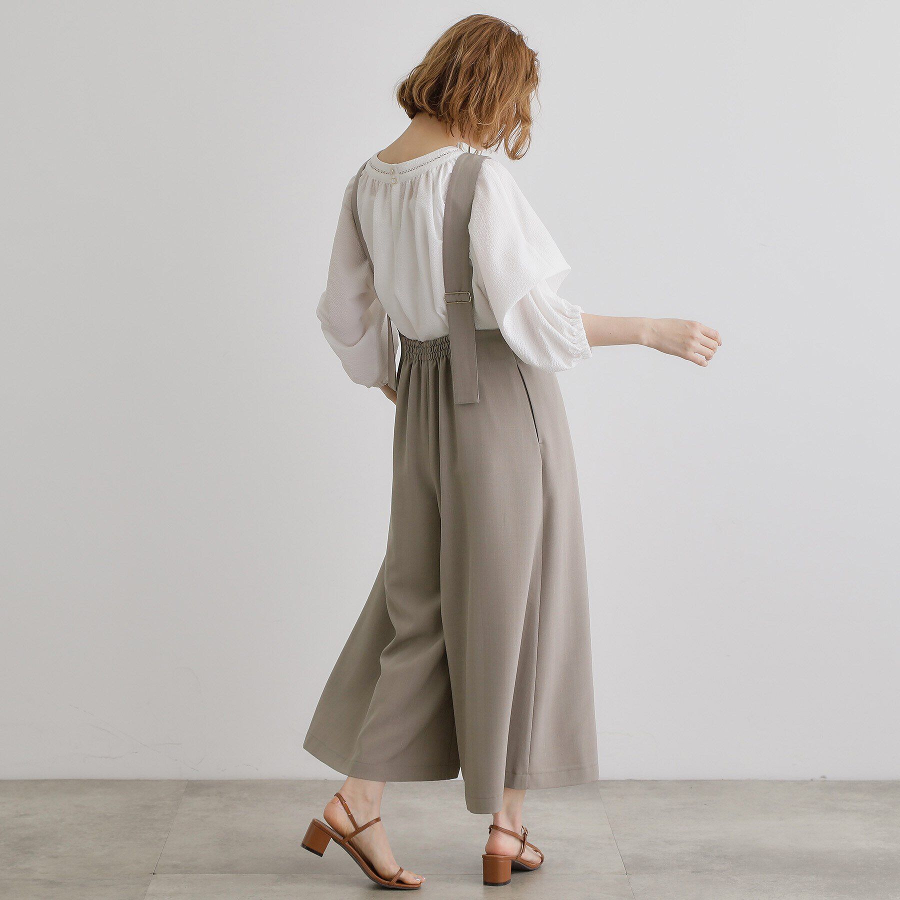 grove「ラメストライプサロペット」|オールインワン|