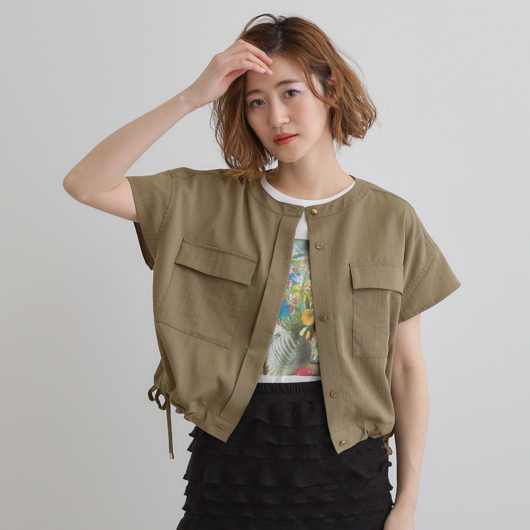 grove「【品よく着こなす、大人のワークスタイル】ワークジャケット&times;ワンピースセット」|ワンピース|