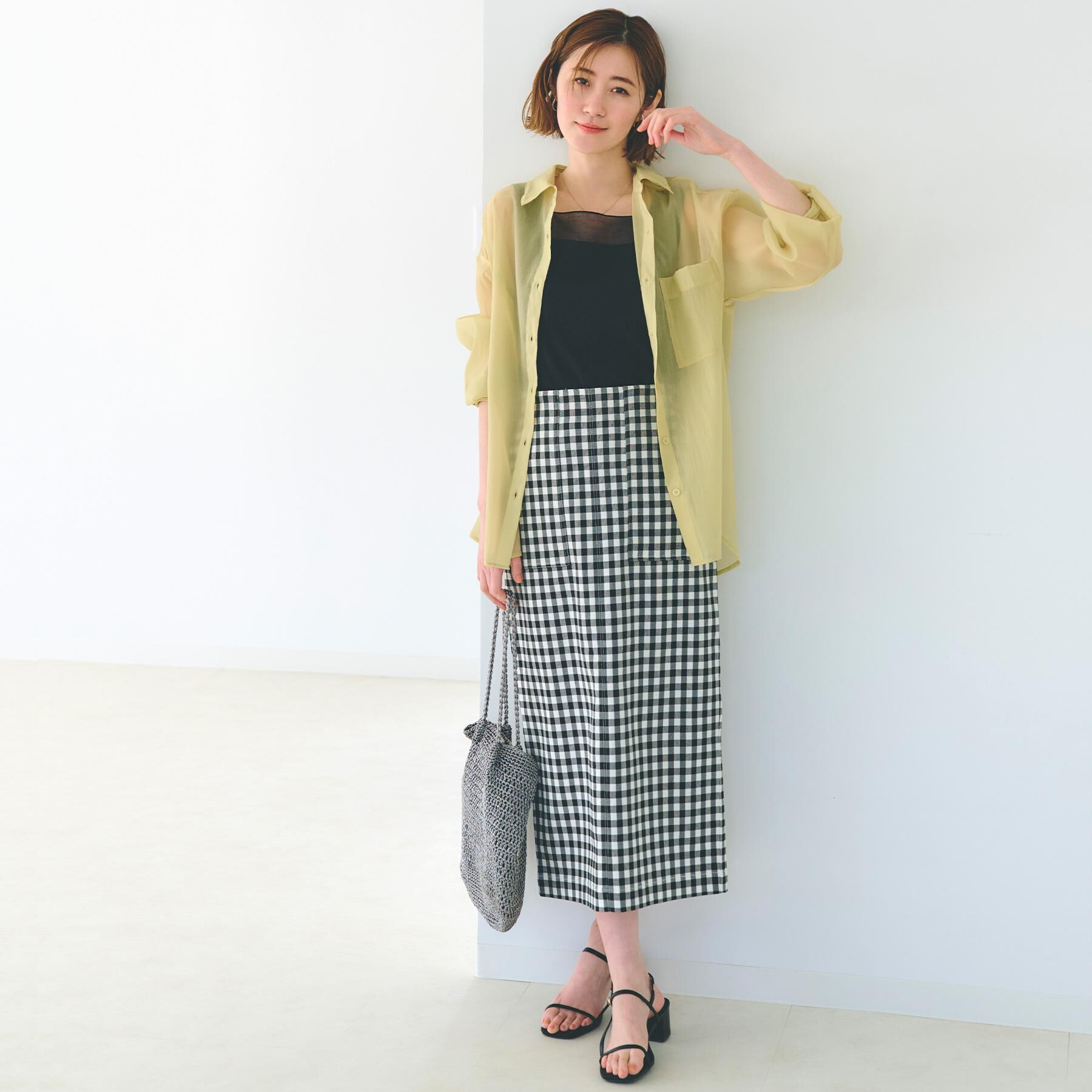 grove「【大人の抜け感スタイル】ストライプアソートシアーオーバーシャツ」|シャツ・ブラウス|