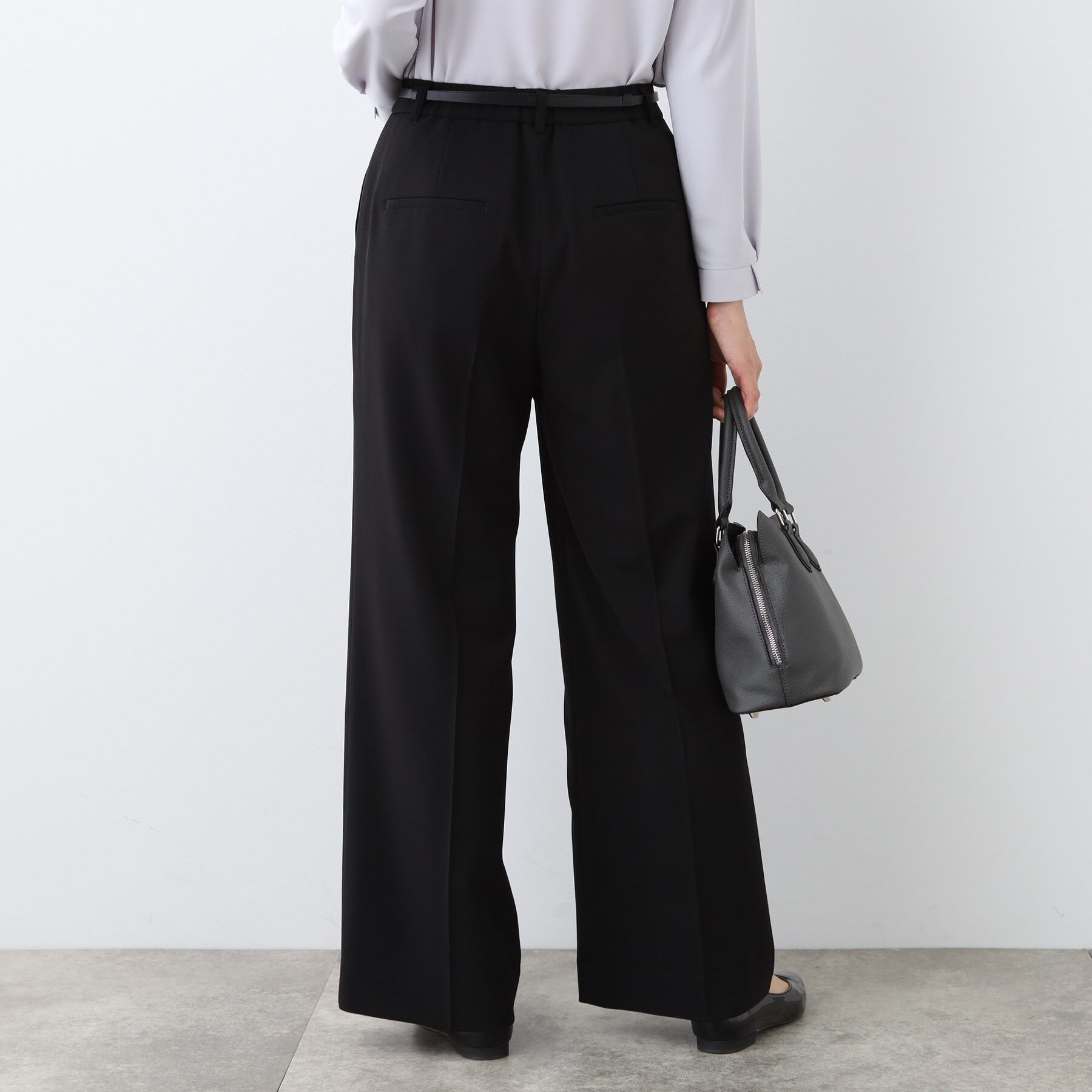 INDIVI「【洗える／UVケア／スーツ】ストレッチワイドパンツ」|スーツ|