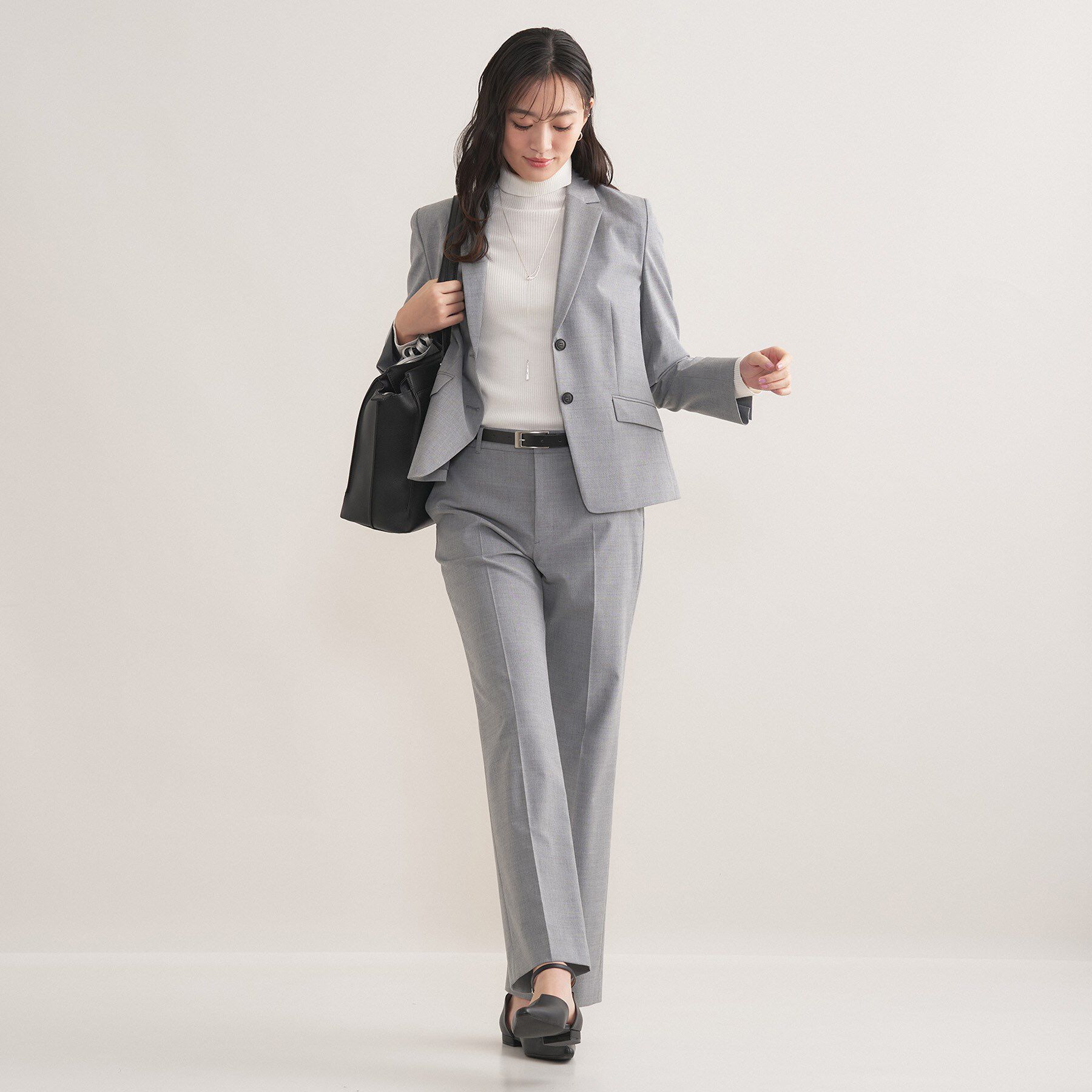 INDIVI「【ウール混／スーツ】ストレートパンツ」|スーツ|