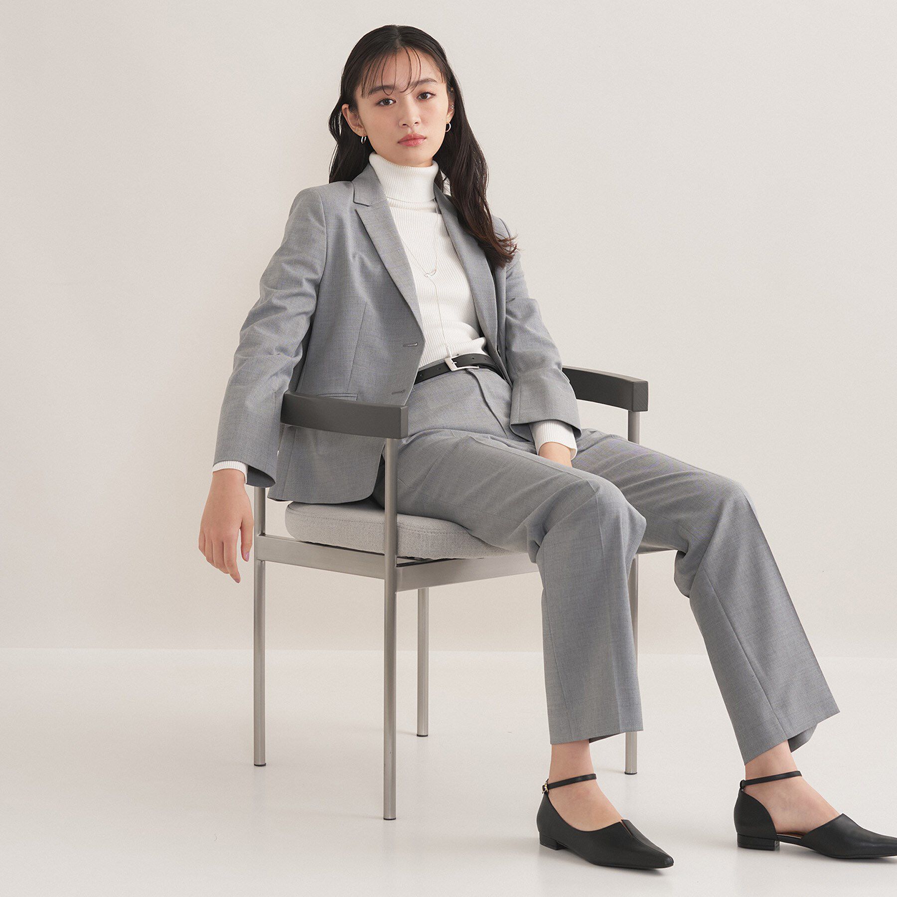 INDIVI「【ウール混／スーツ】ストレートパンツ」|スーツ|