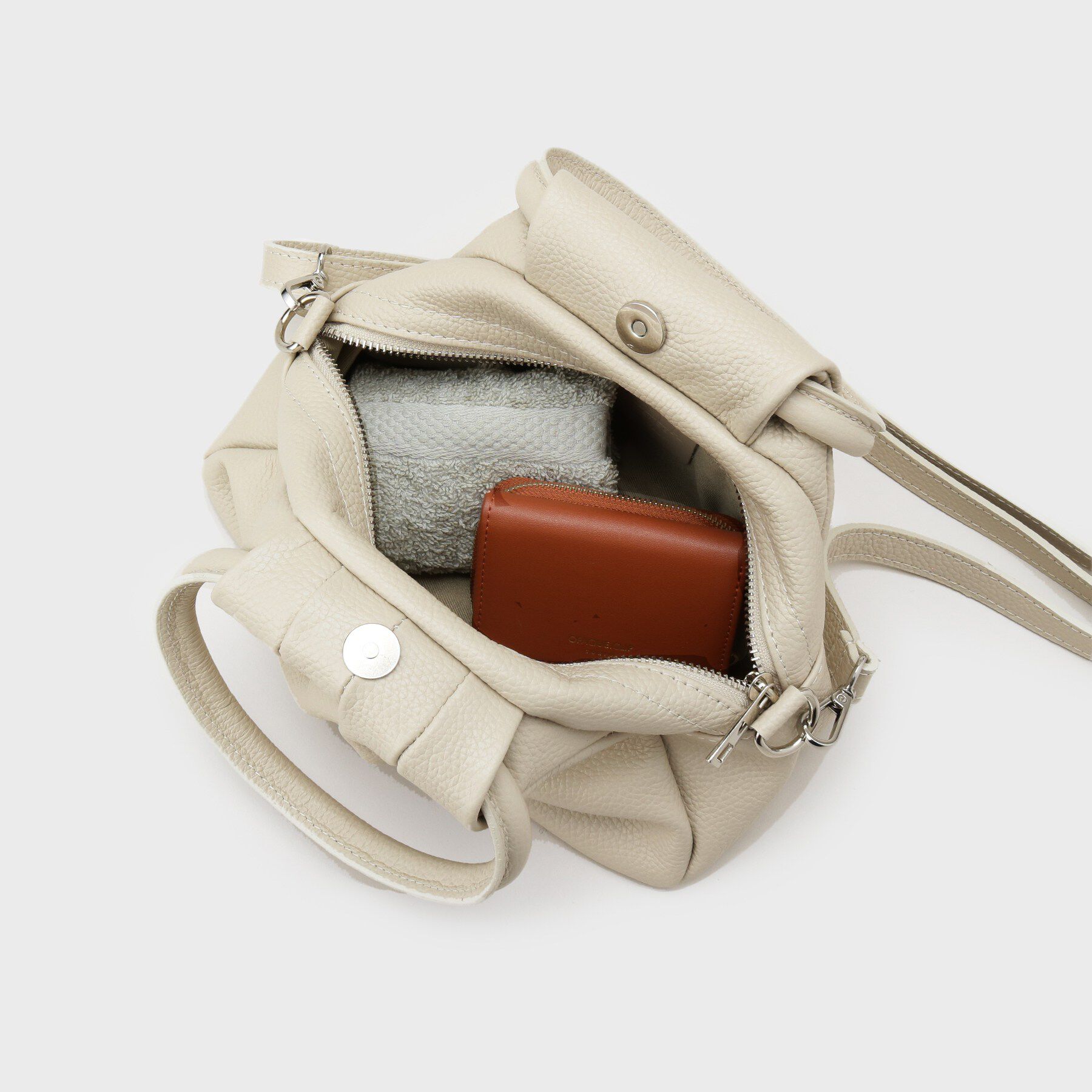 GALLEST「【MILLELA FIRENZE】ギャザーレザーハンドバッグ」|ハンドバッグ|