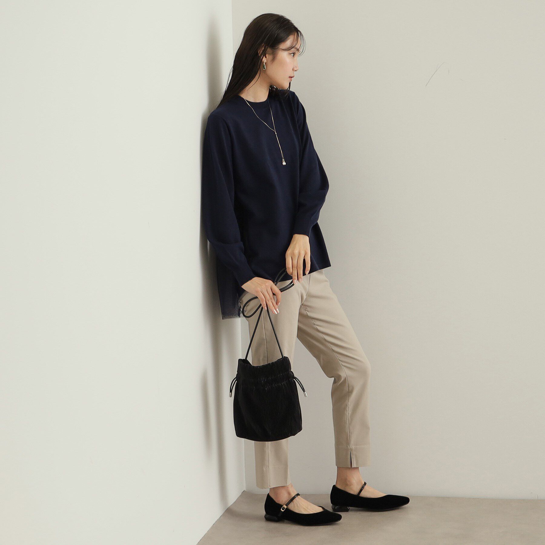 OPAQUE.CLIP「【長さ調整可能】プリーツドロストミニショルダーバッグ」|ショルダー・メッセンジャー|