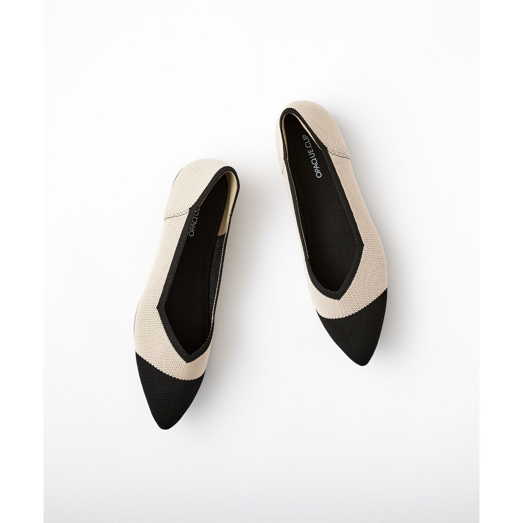 OPAQUE.CLIP「【軽量/洗える】ポインテッドトゥニットパンプス」|パンプス|