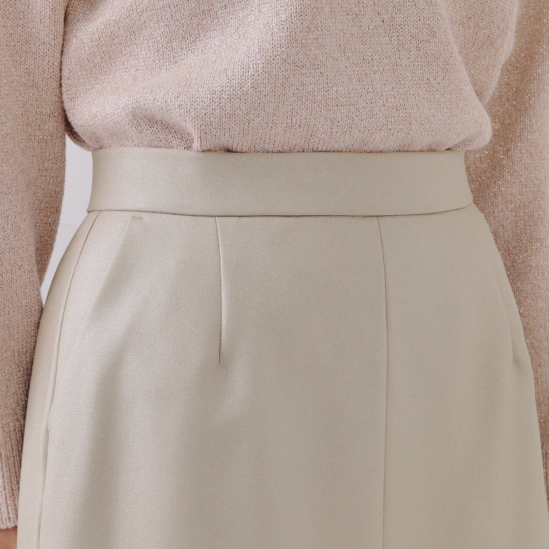 OPAQUE.CLIP「ラメナロースカート【洗濯機洗い可】」|スカート|