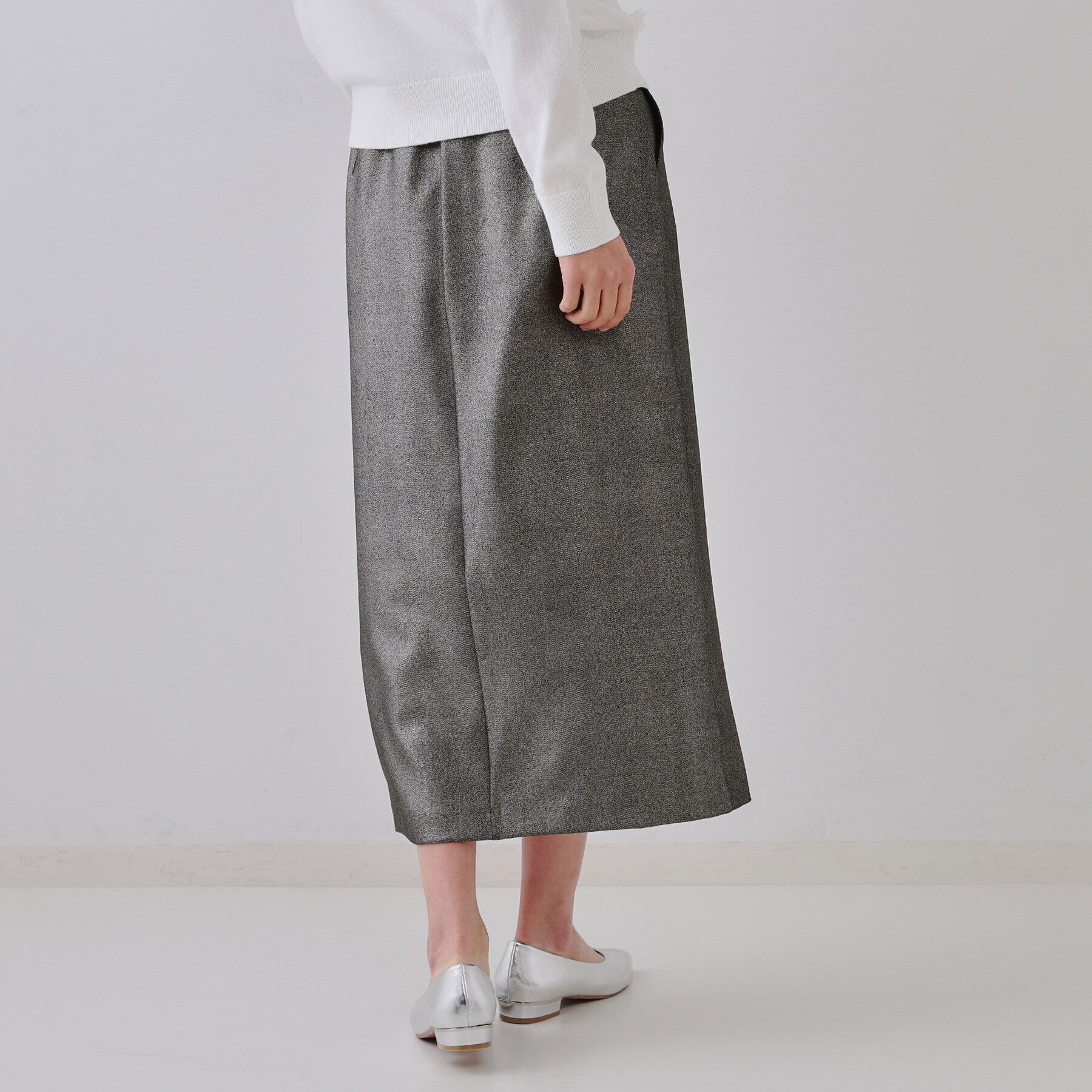 OPAQUE.CLIP「ラメナロースカート【洗濯機洗い可】」|スカート|