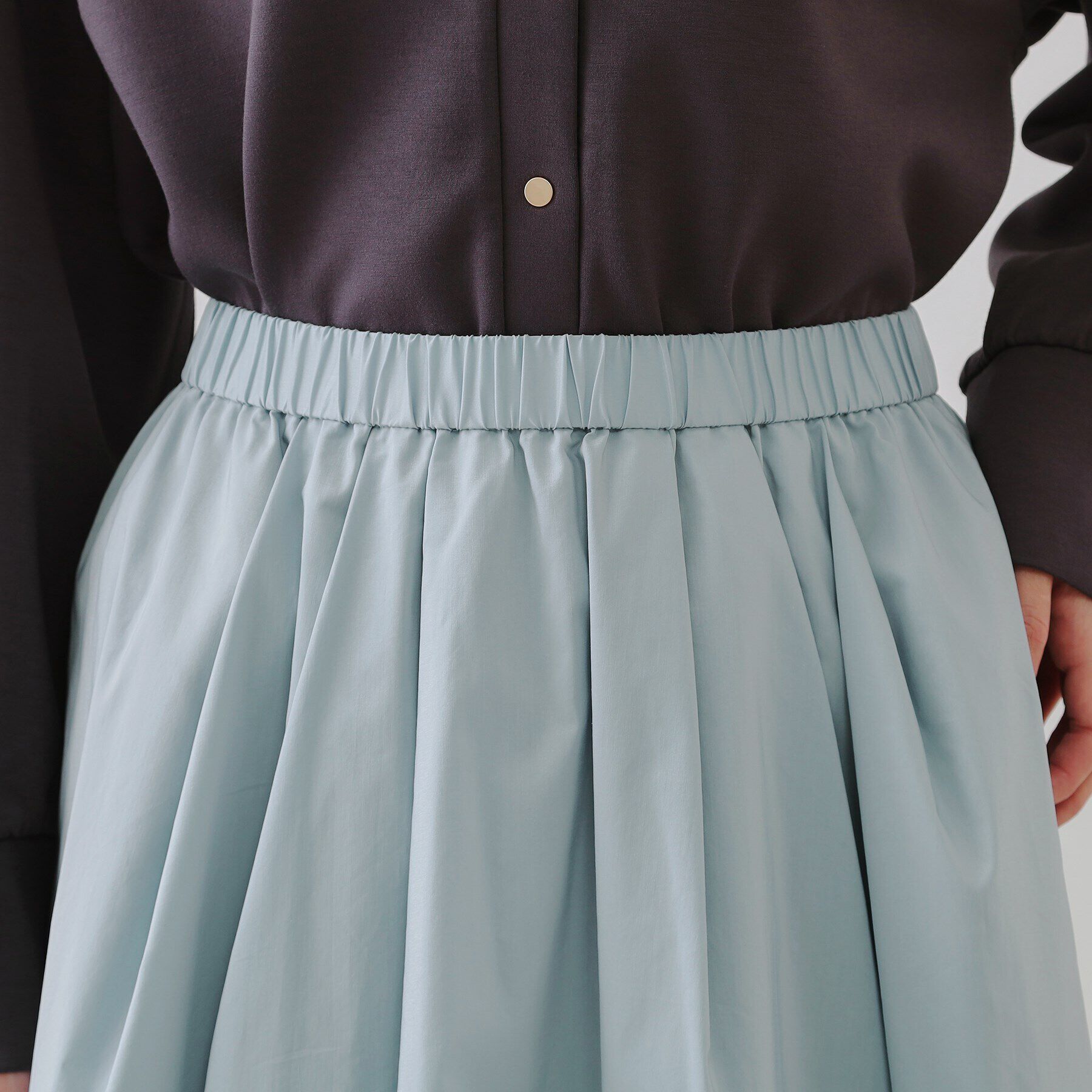 OPAQUE.CLIP「イージータックギャザースカート【洗濯機洗い可】」|スカート|