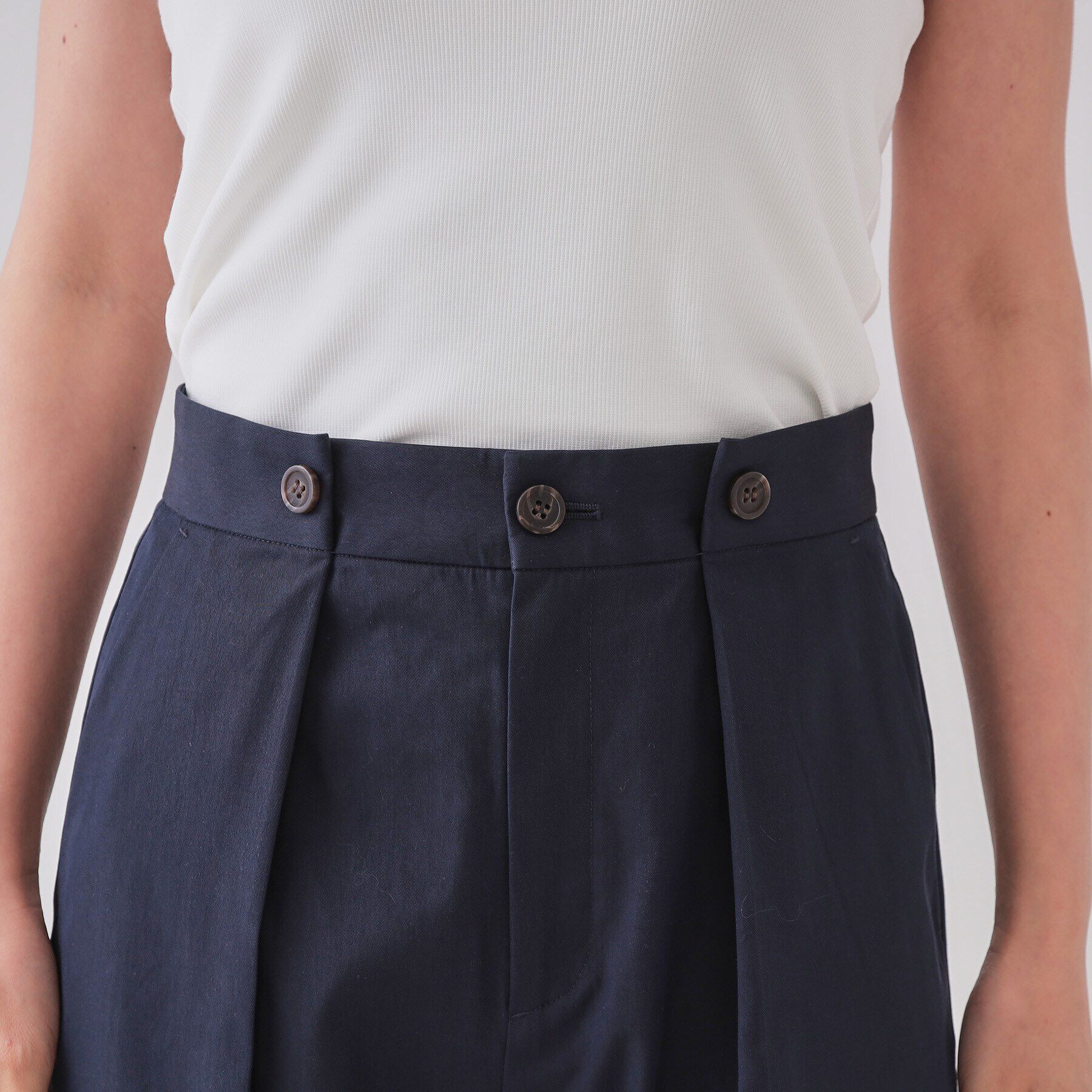 OPAQUE.CLIP「シャンブレーチノワイドパンツ【洗濯機洗い可】」|その他|