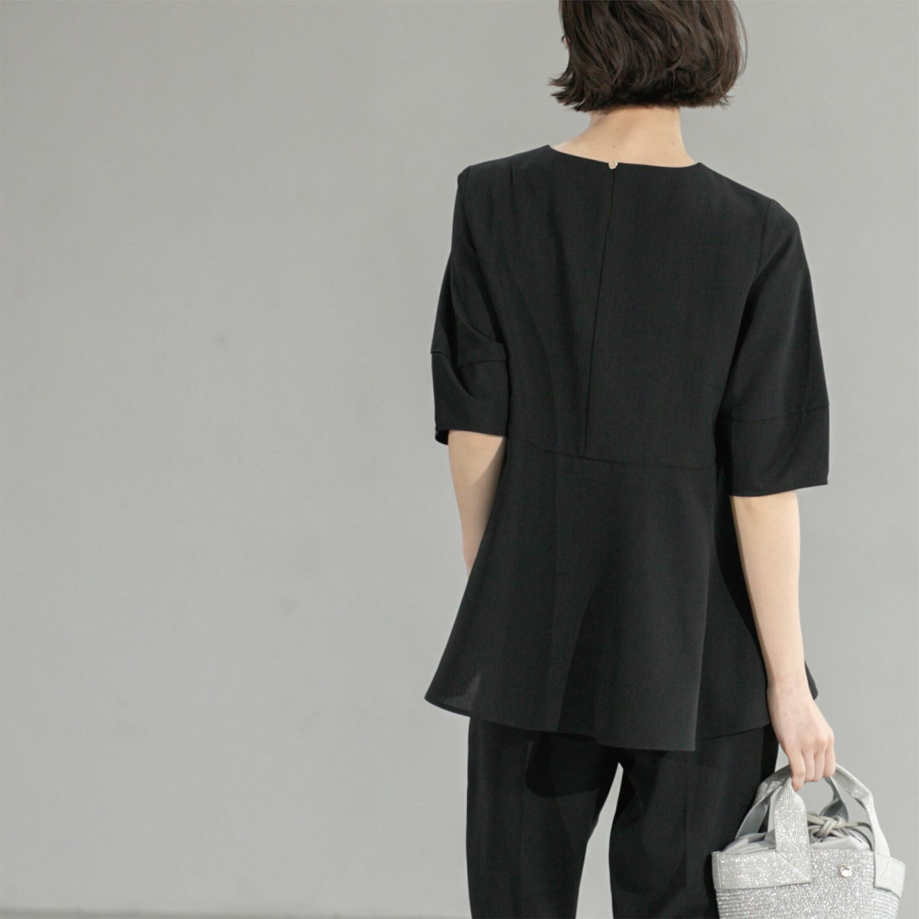 OPAQUE.CLIP「《6色展開》ストレッチペプラムブラウス/セットアップ対応【洗濯機洗い可/防シワ】」|シャツ・ブラウス|