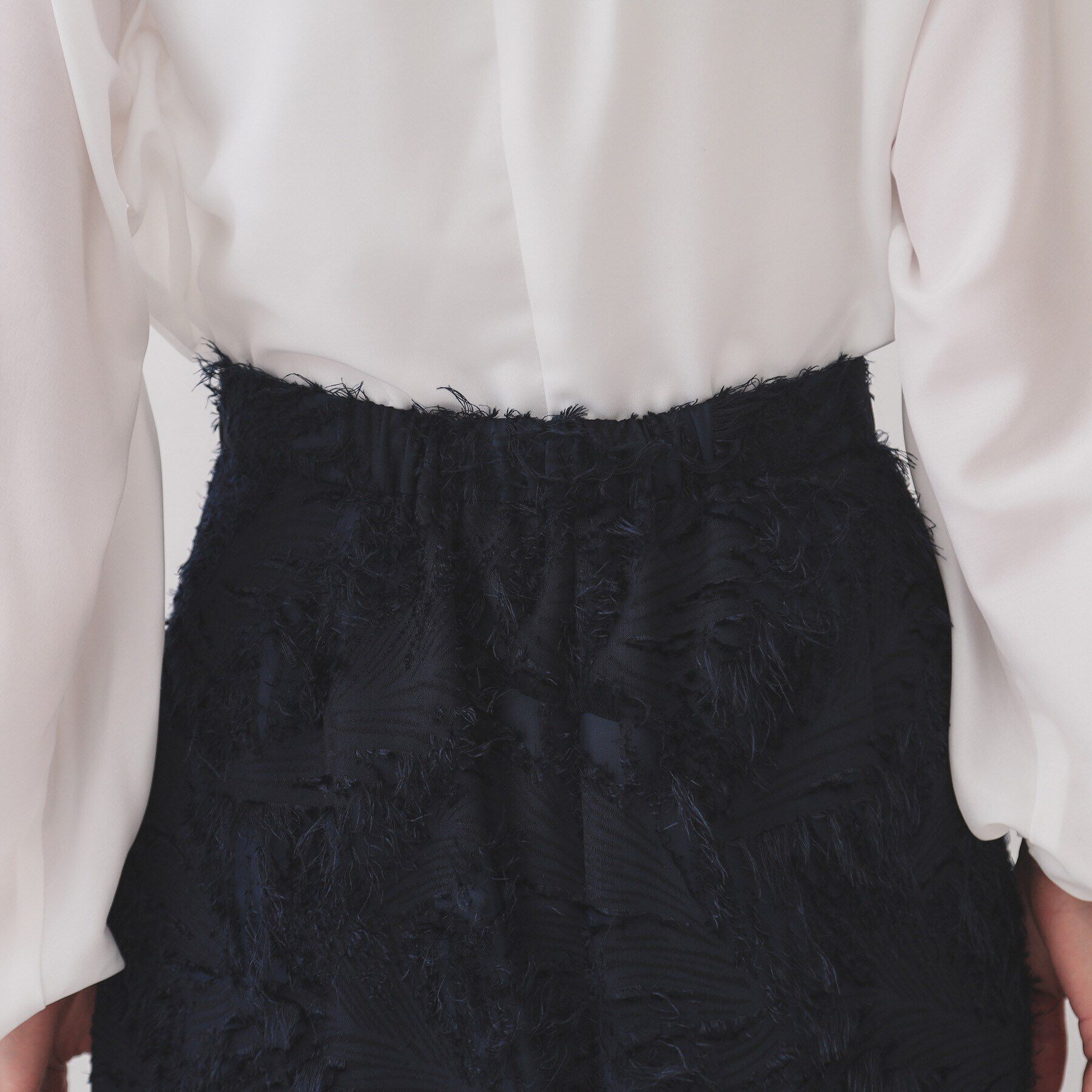 OPAQUE.CLIP「フリンジジャーカードナロースカート【洗える】」|スカート|