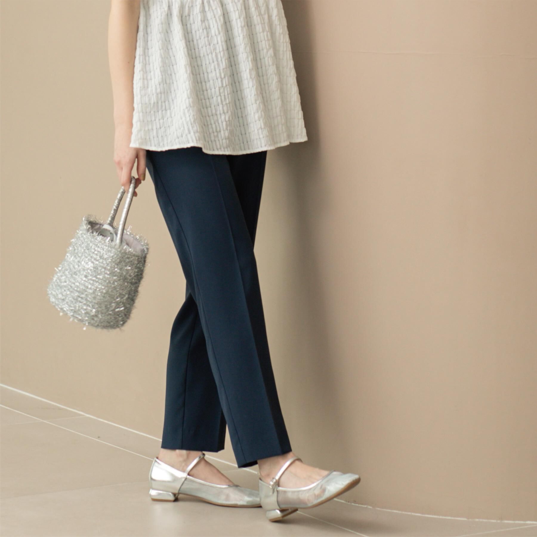 OPAQUE.CLIP「ストレッチリネンライク美脚テーパードパンツ【洗濯機洗い可/吸水速乾】」|その他|